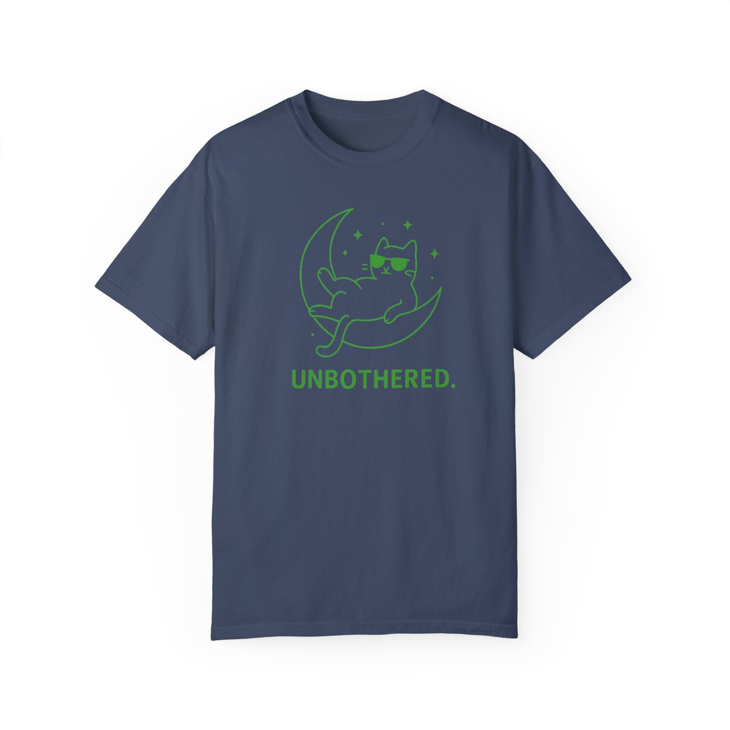 Unisex Garment-Dyed T-shirt - 'Unbothered' Cat Design