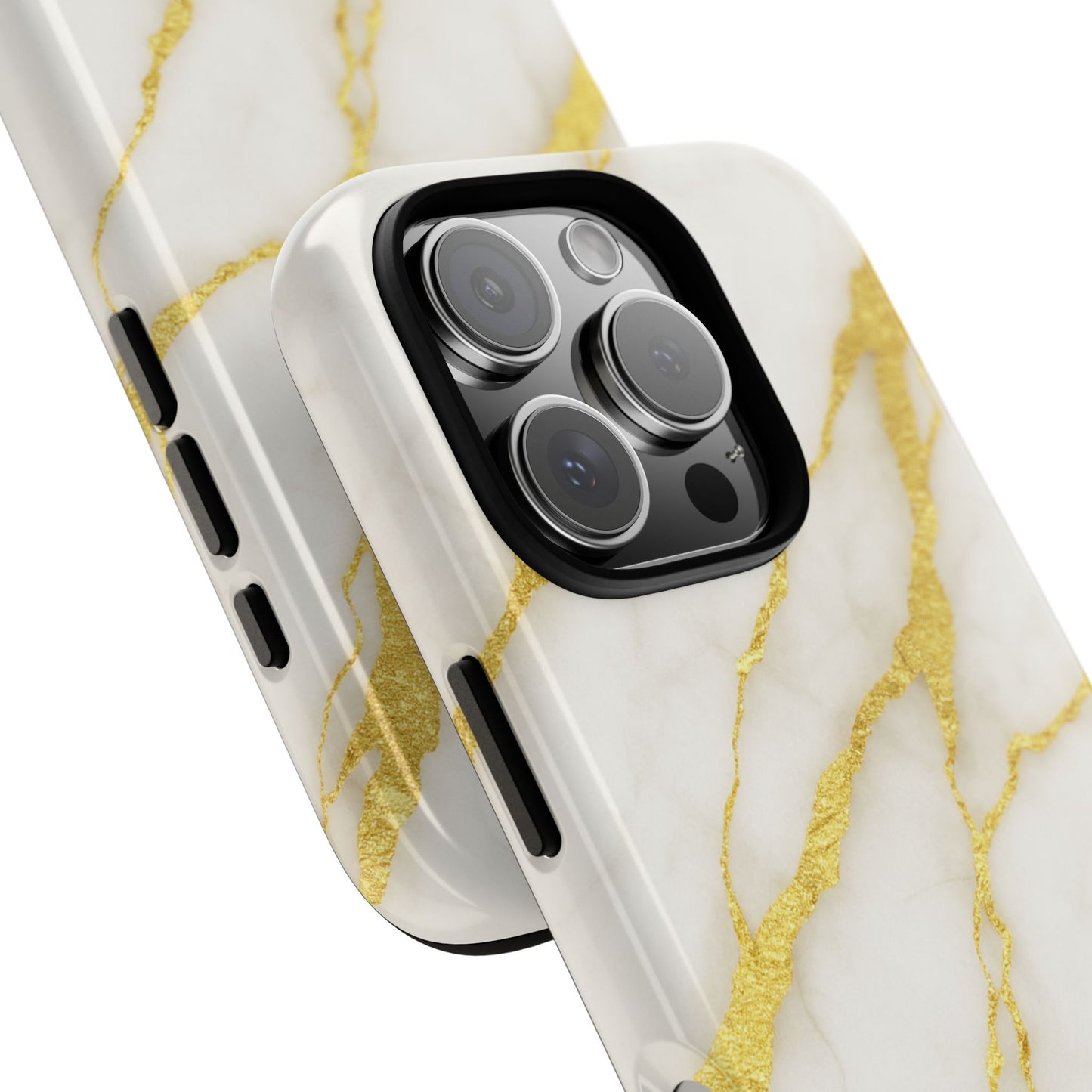 Luxury Marble Phone Case with Gold Accents