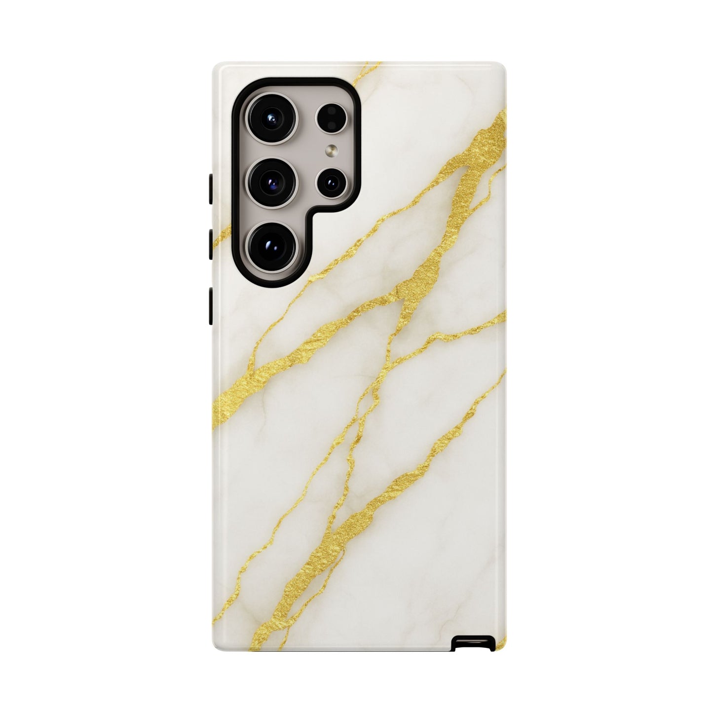Luxury Marble Phone Case with Gold Accents