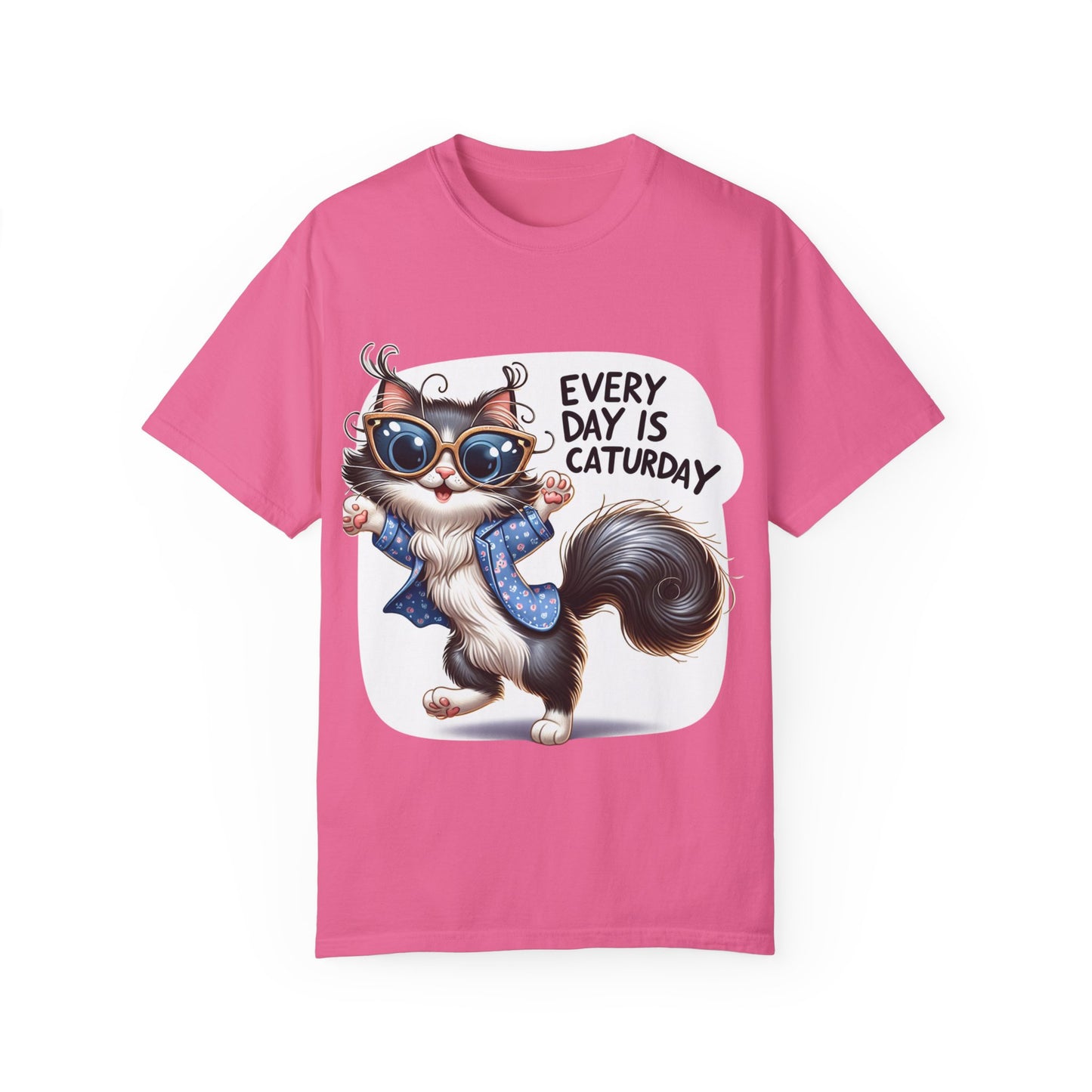 Cute Cat Graphic T-Shirt - 'Every Day is Caturday' Unisex Tee