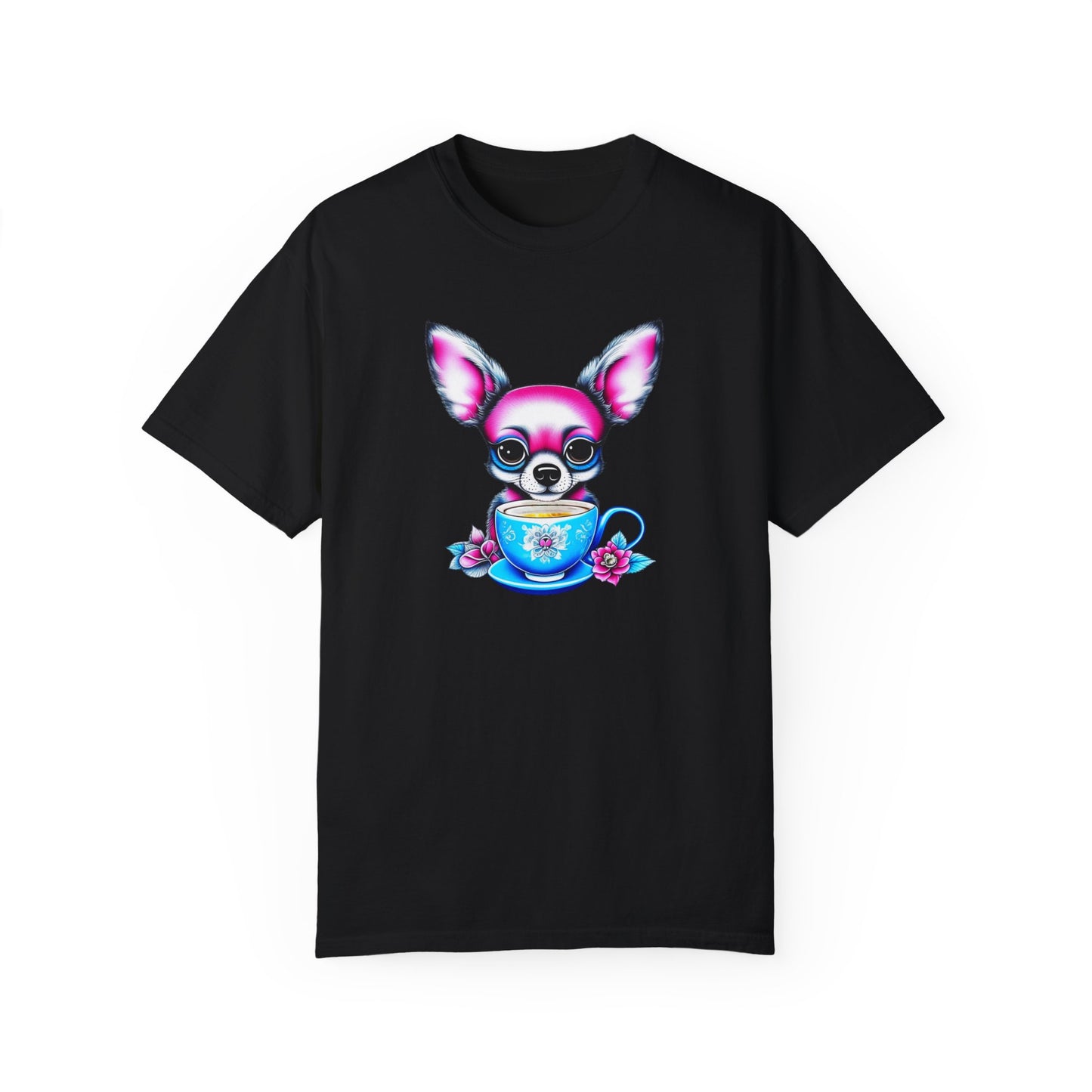 Cute Chihuahua Tea Party Unisex Garment-Dyed T-Shirt