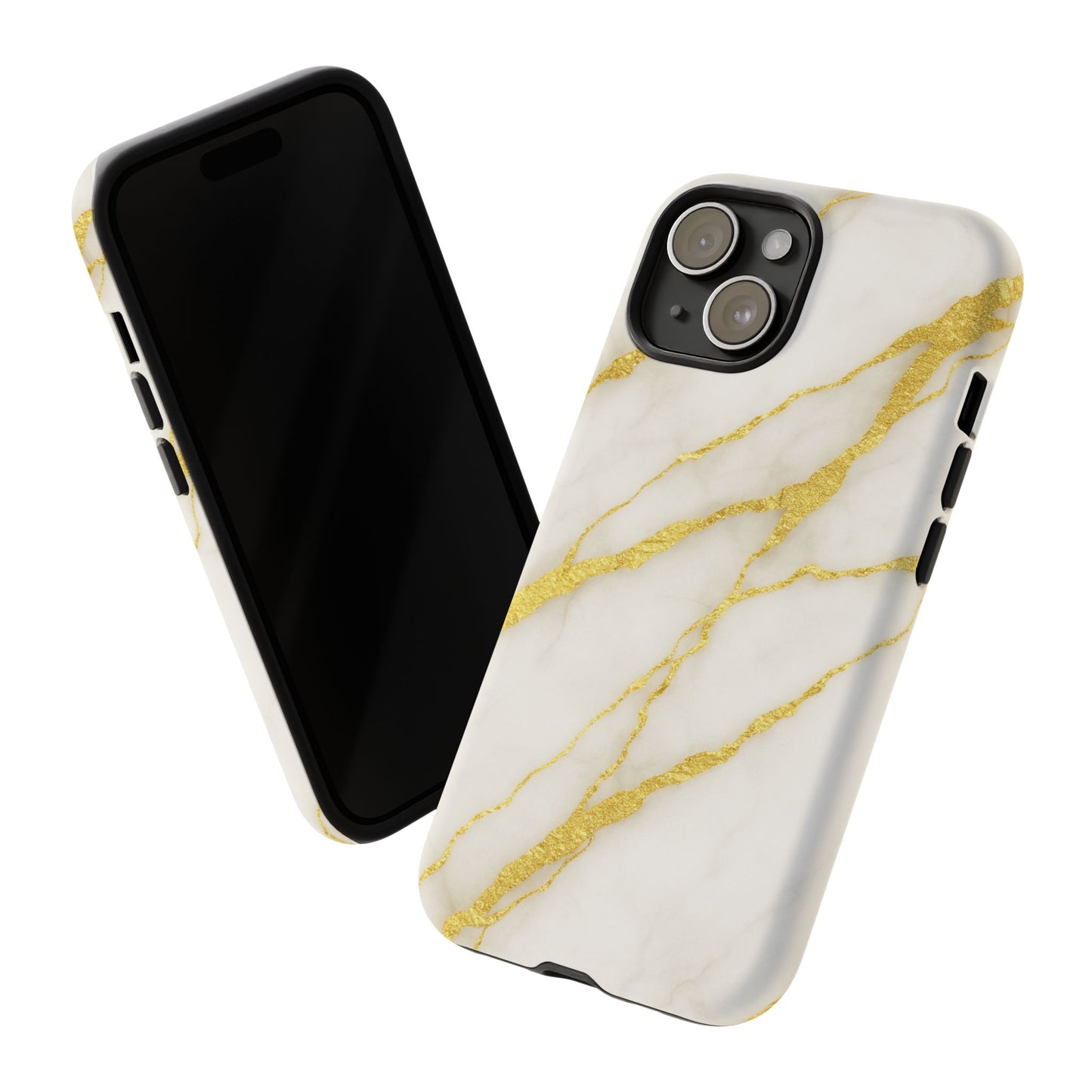 Luxury Marble Phone Case with Gold Accents