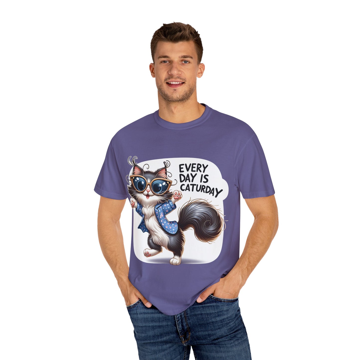 Cute Cat Graphic T-Shirt - 'Every Day is Caturday' Unisex Tee