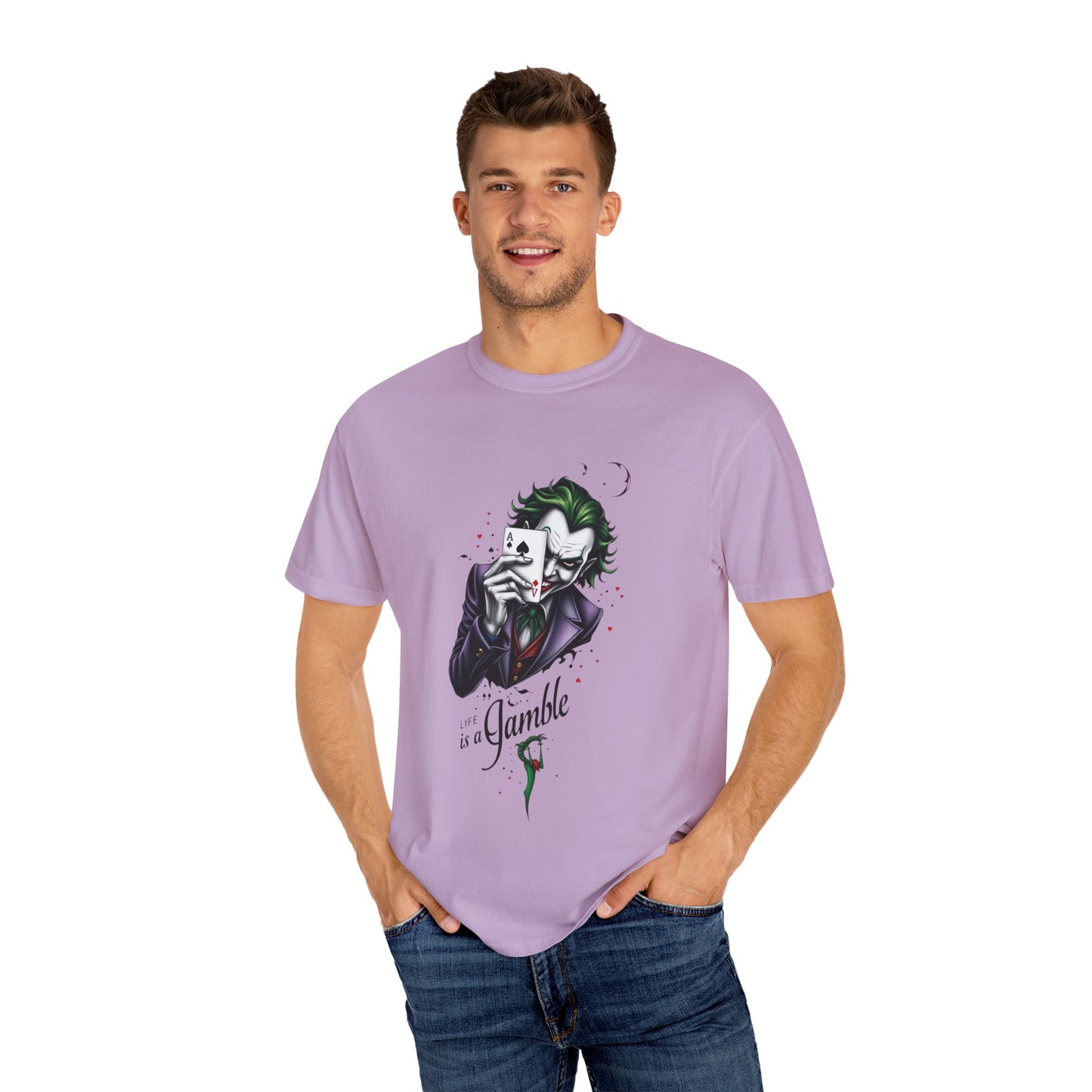 "Joker T-Shirt – Bold Graphic Tee for DC Comics & Supervillain Fans"