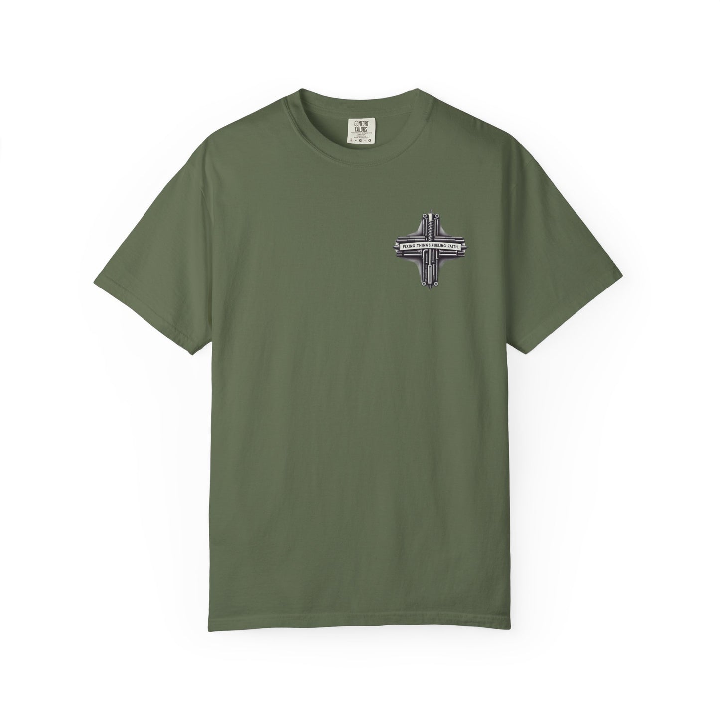 Faith-Inspired Unisex T-Shirt | Fixing Things Fueling Faith | Inspirational Gift for Believers | Casual Wear, Church Events, Everyday Style