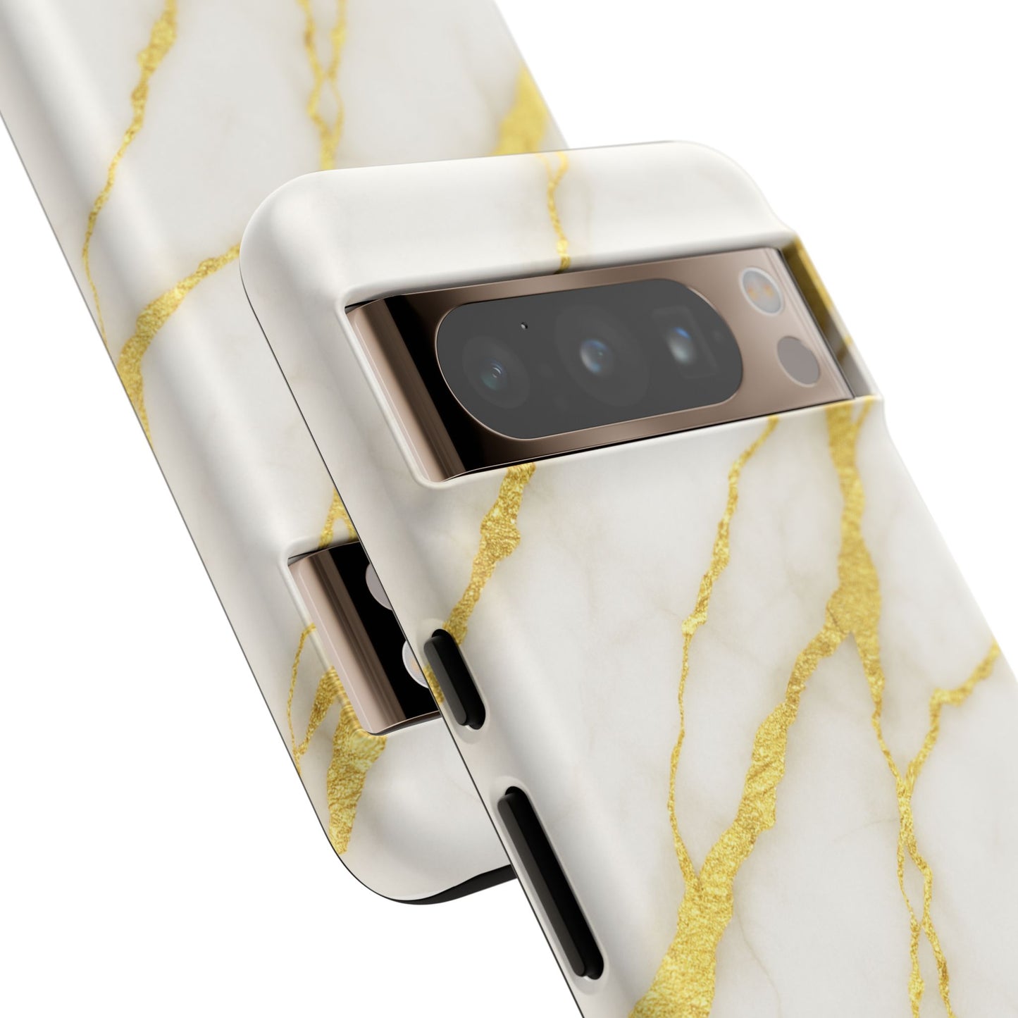 Luxury Marble Phone Case with Gold Accents