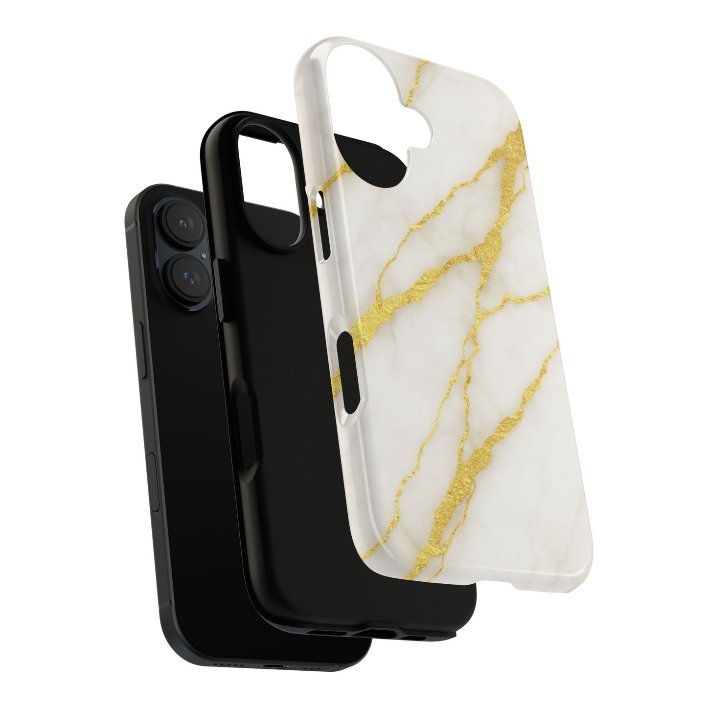 Luxury Marble Phone Case with Gold Accents