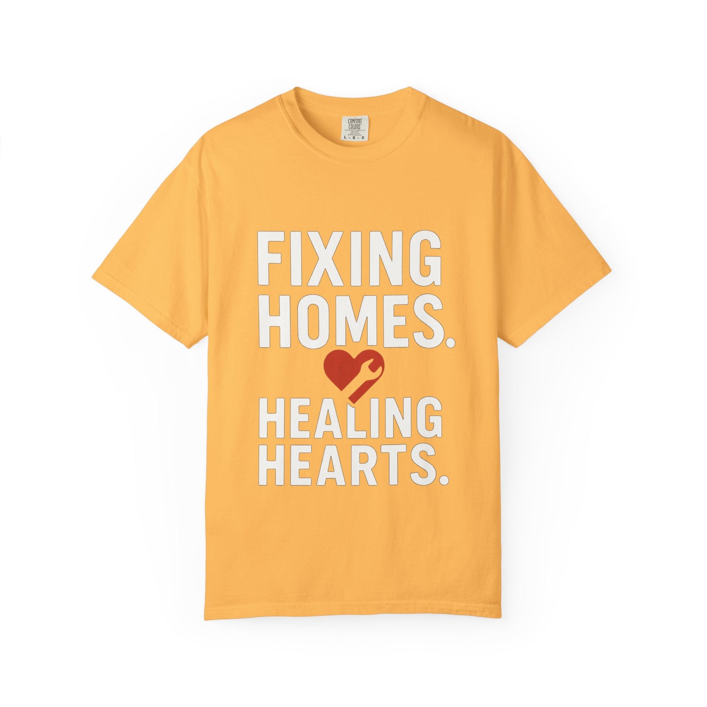 Heartfelt Repair Unisex T-Shirt - Fixing Homes, Healing Hearts - Gift for Homeowners, DIY Lovers, Father's Day, Housewarming