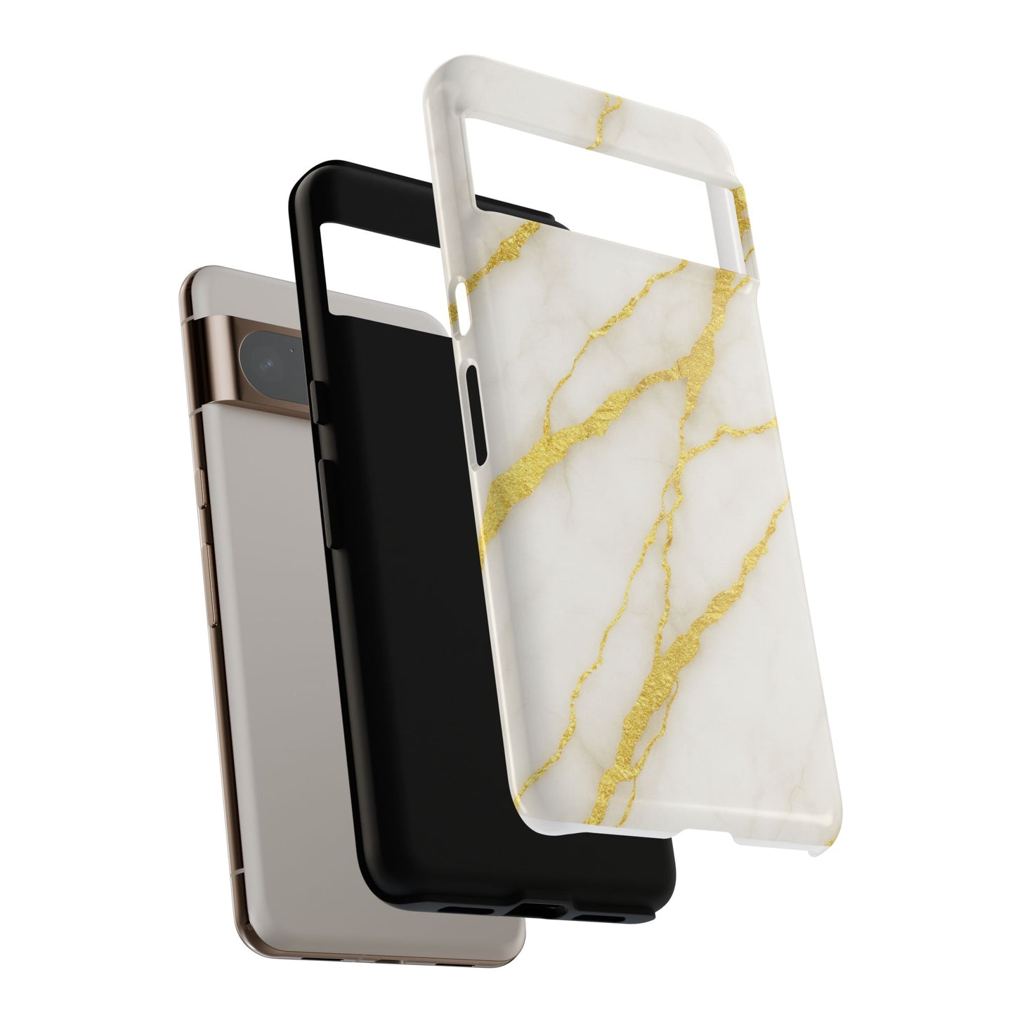 Luxury Marble Phone Case with Gold Accents