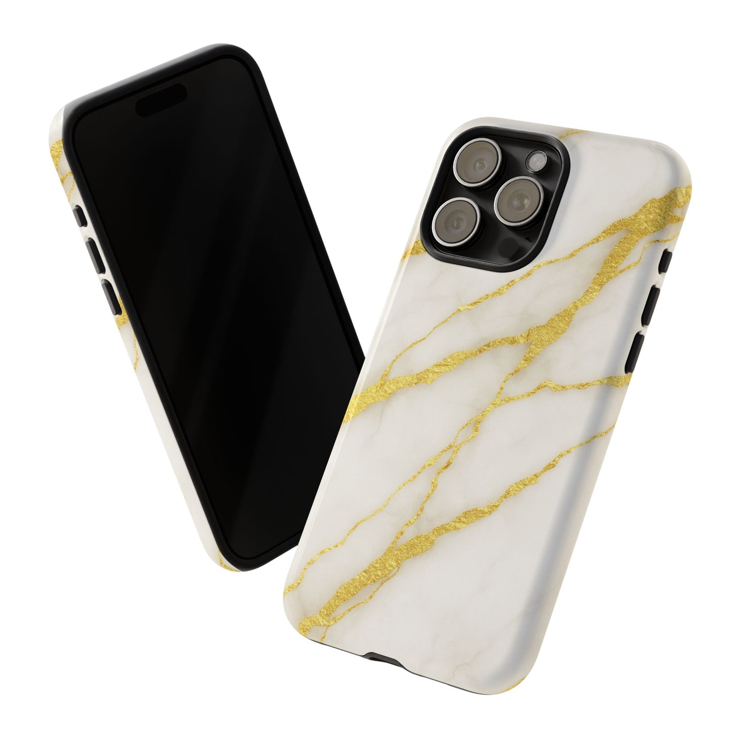 Luxury Marble Phone Case with Gold Accents