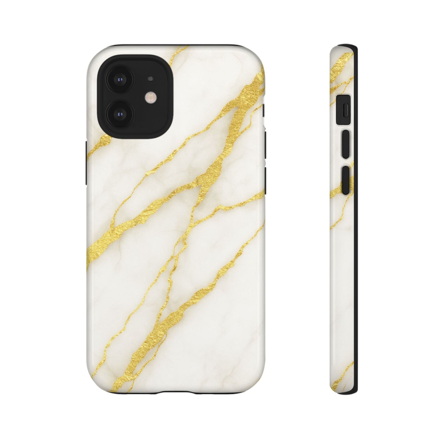 Luxury Marble Phone Case with Gold Accents