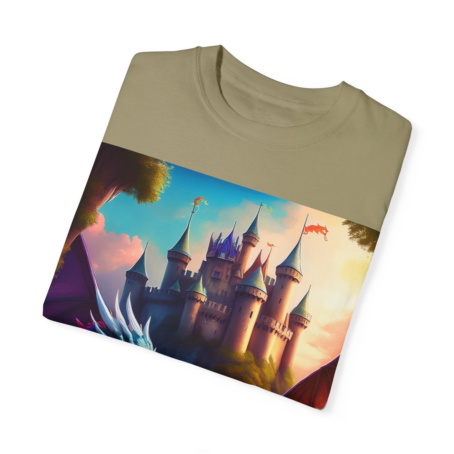 Fantasy Dragons Unisex Garment-Dyed T-Shirt - Perfect for Gamers & Fantasy Lovers