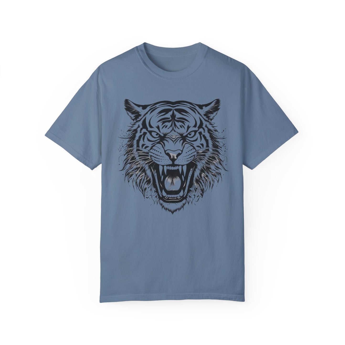 Fierce Tiger Unisex Garment-Dyed T-Shirt – Bold Graphic Tees for Animal Lovers