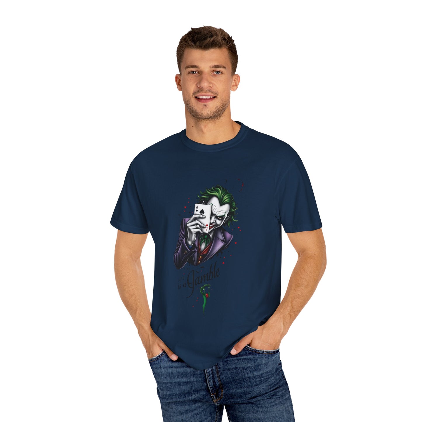 "Joker T-Shirt – Bold Graphic Tee for DC Comics & Supervillain Fans"