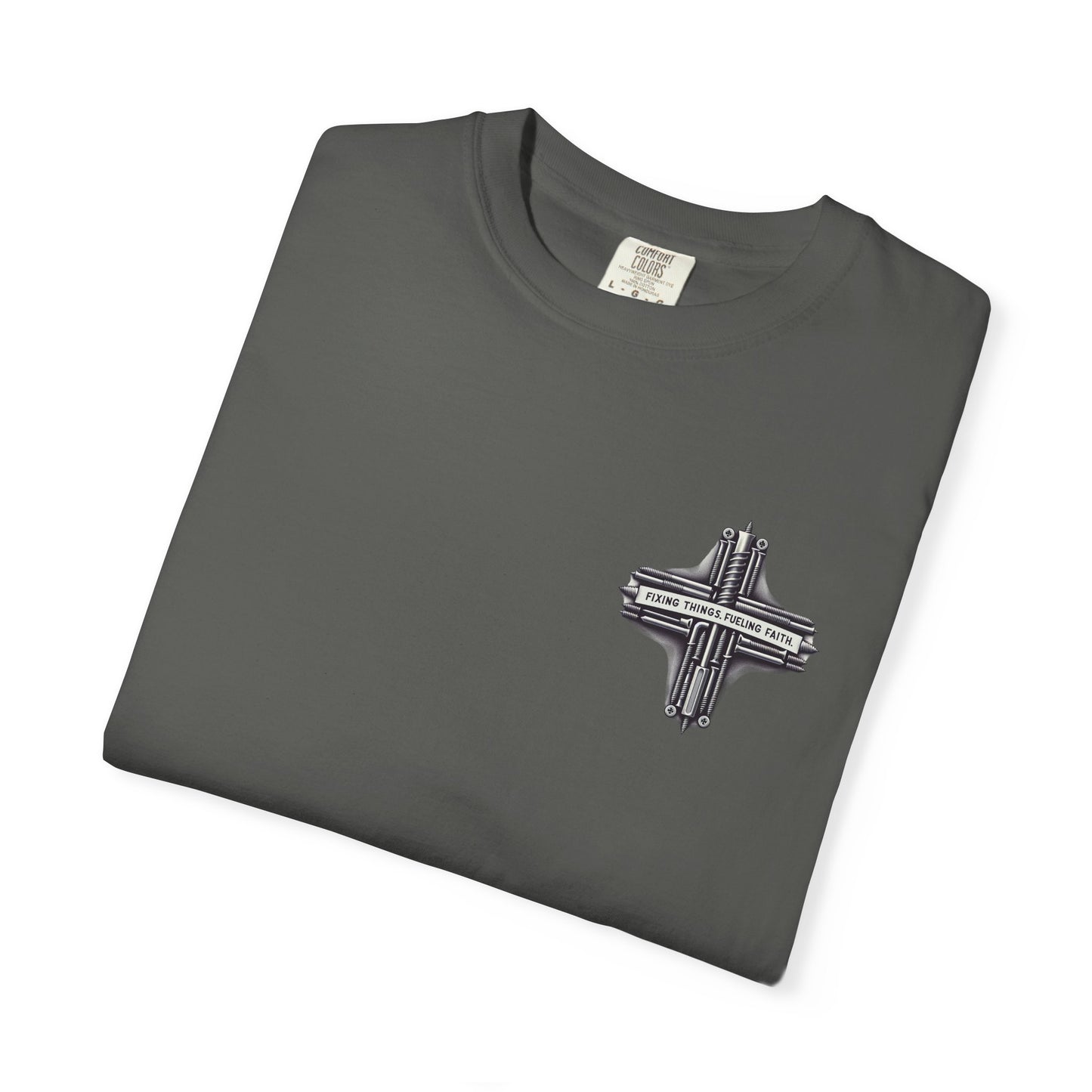Faith-Inspired Unisex T-Shirt | Fixing Things Fueling Faith | Inspirational Gift for Believers | Casual Wear, Church Events, Everyday Style