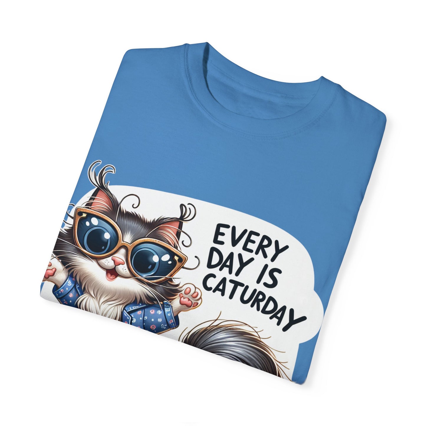 Cute Cat Graphic T-Shirt - 'Every Day is Caturday' Unisex Tee