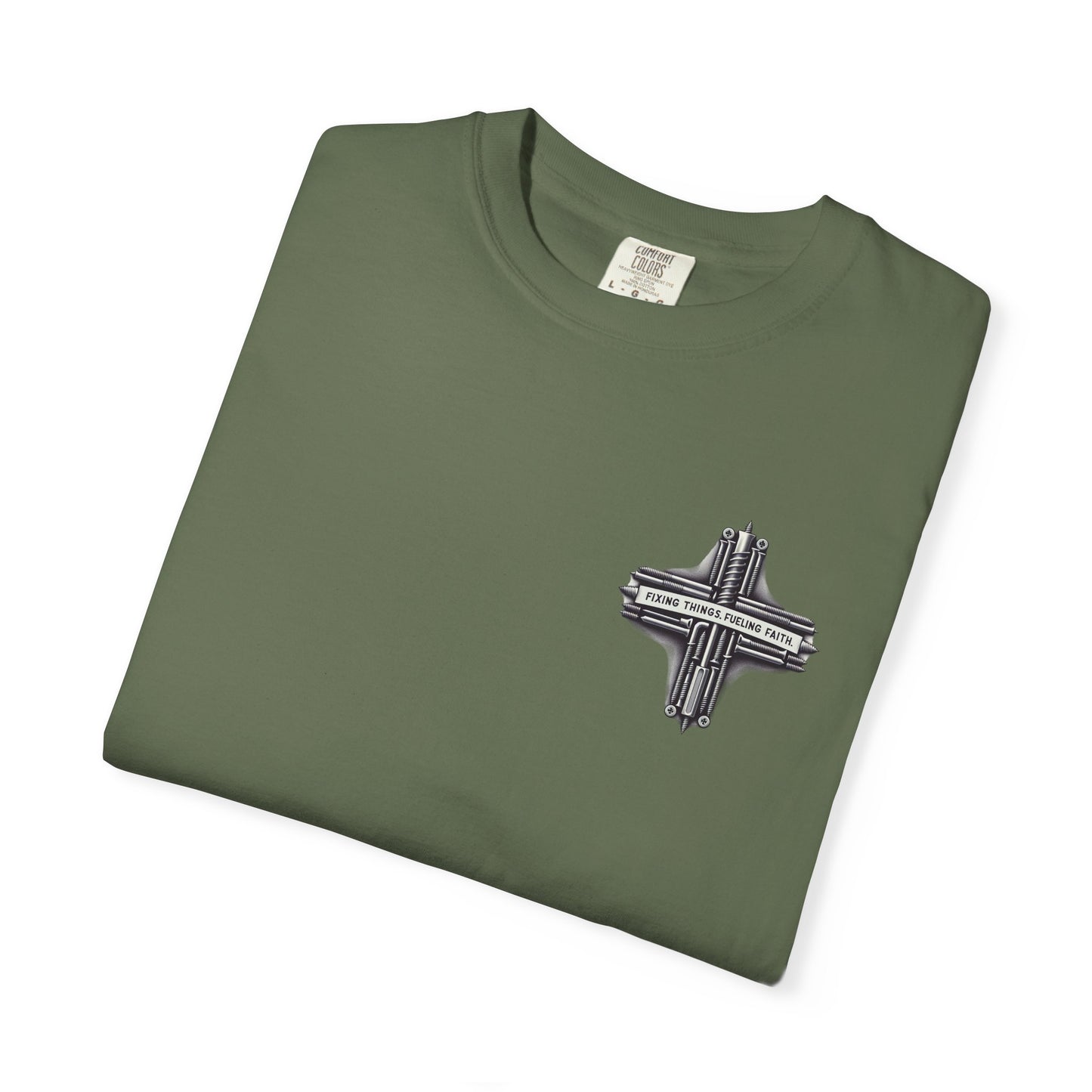 Faith-Inspired Unisex T-Shirt | Fixing Things Fueling Faith | Inspirational Gift for Believers | Casual Wear, Church Events, Everyday Style