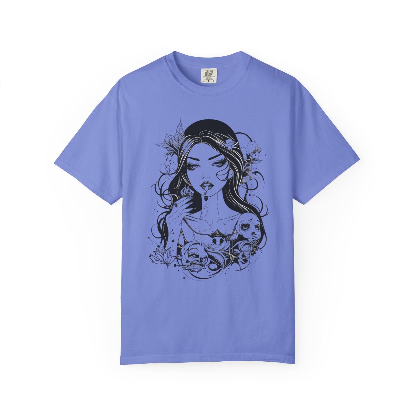 Edgy Graphic T-Shirt, Vintage Style, Boho Chic Art, Unique Gift for Her, Festival Fashion, Summer Vibes, Casual Wear