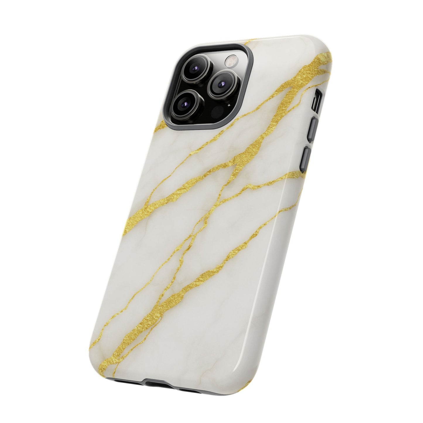 Luxury Marble Phone Case with Gold Accents