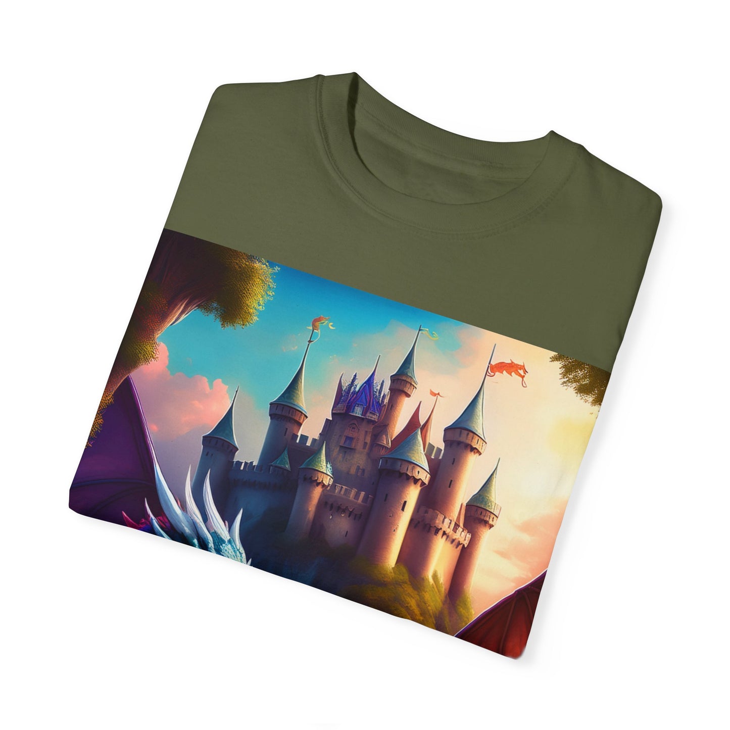 Fantasy Dragons Unisex Garment-Dyed T-Shirt - Perfect for Gamers & Fantasy Lovers