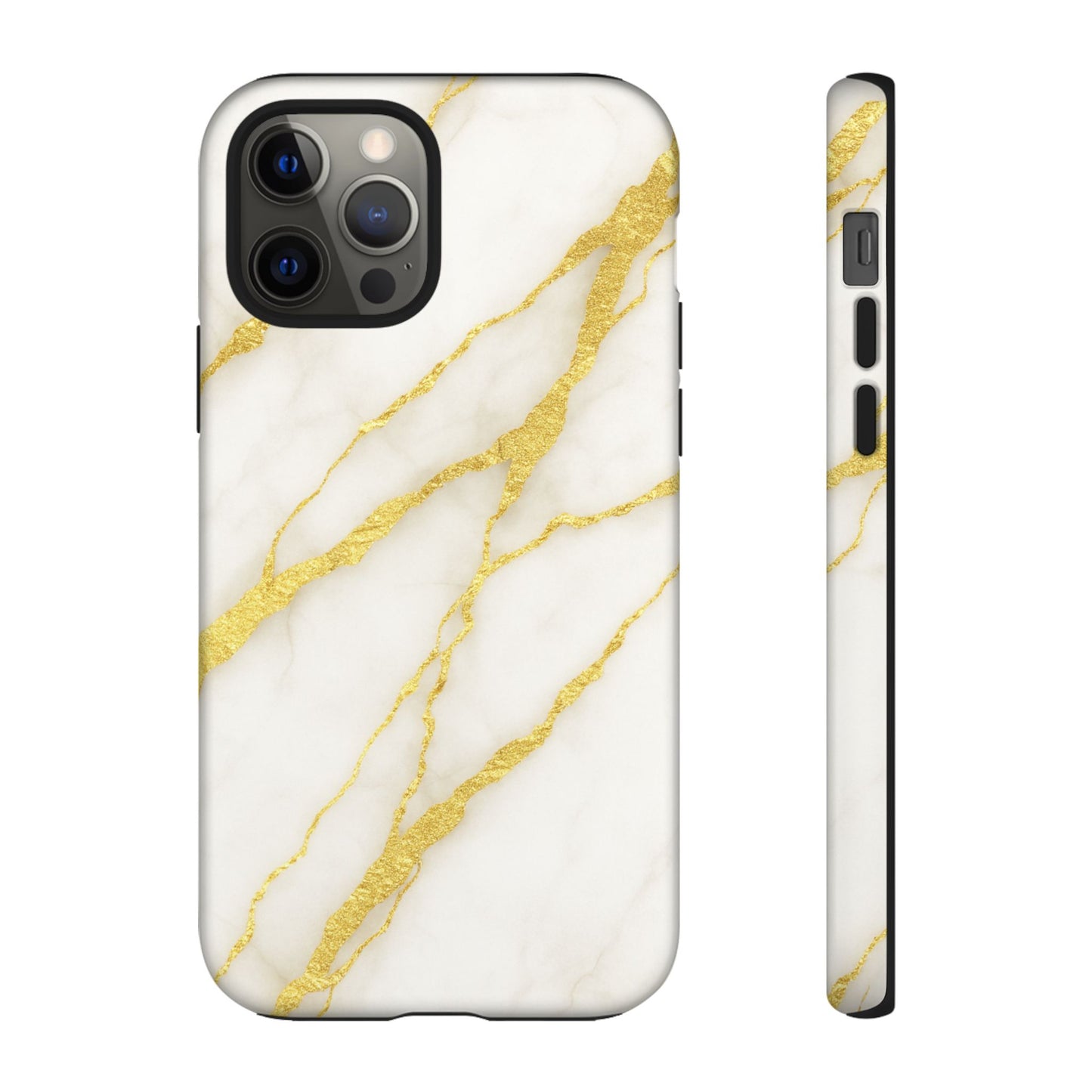 Luxury Marble Phone Case with Gold Accents
