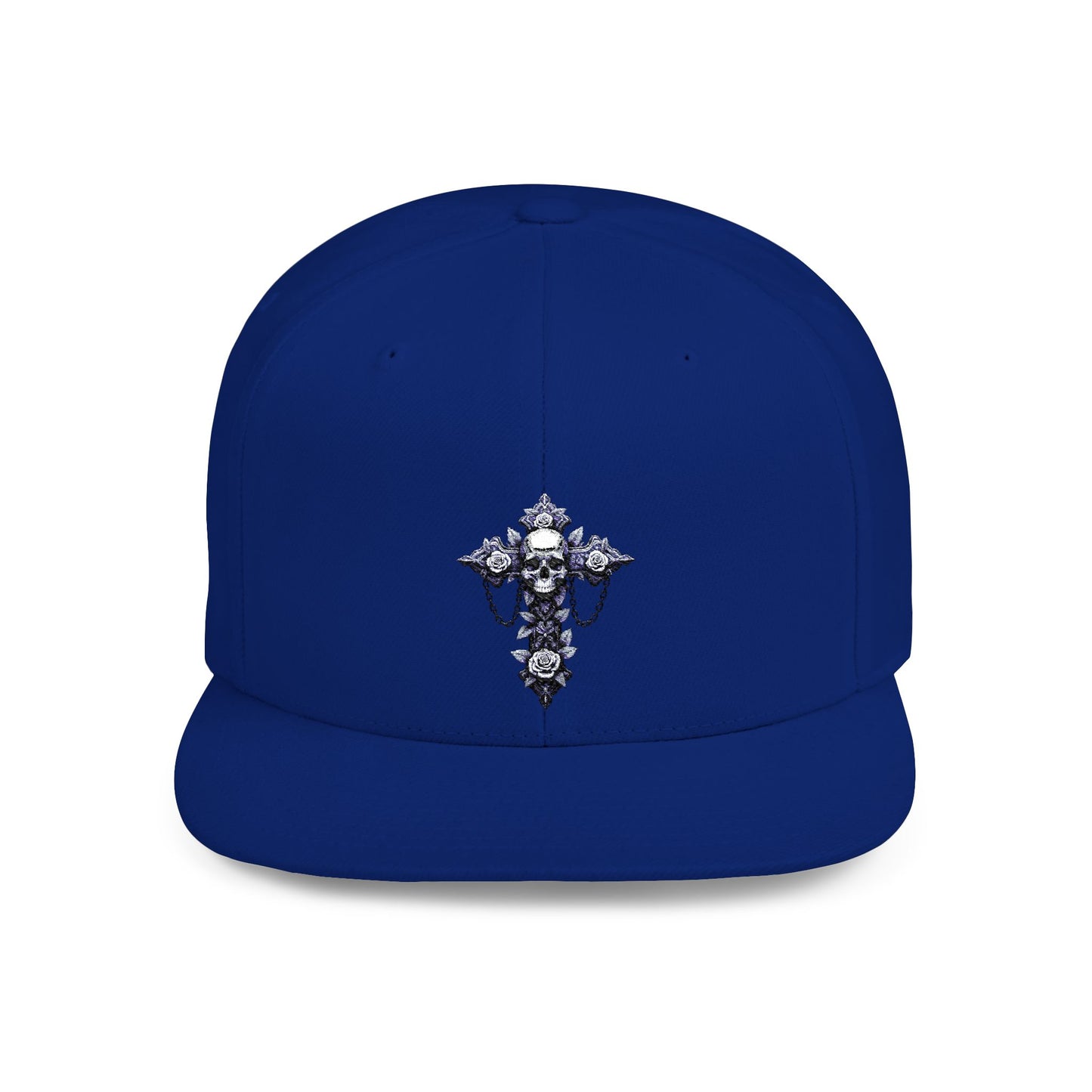 Stylish Flat Bill Snapback Hat with Unique Graphic Design
