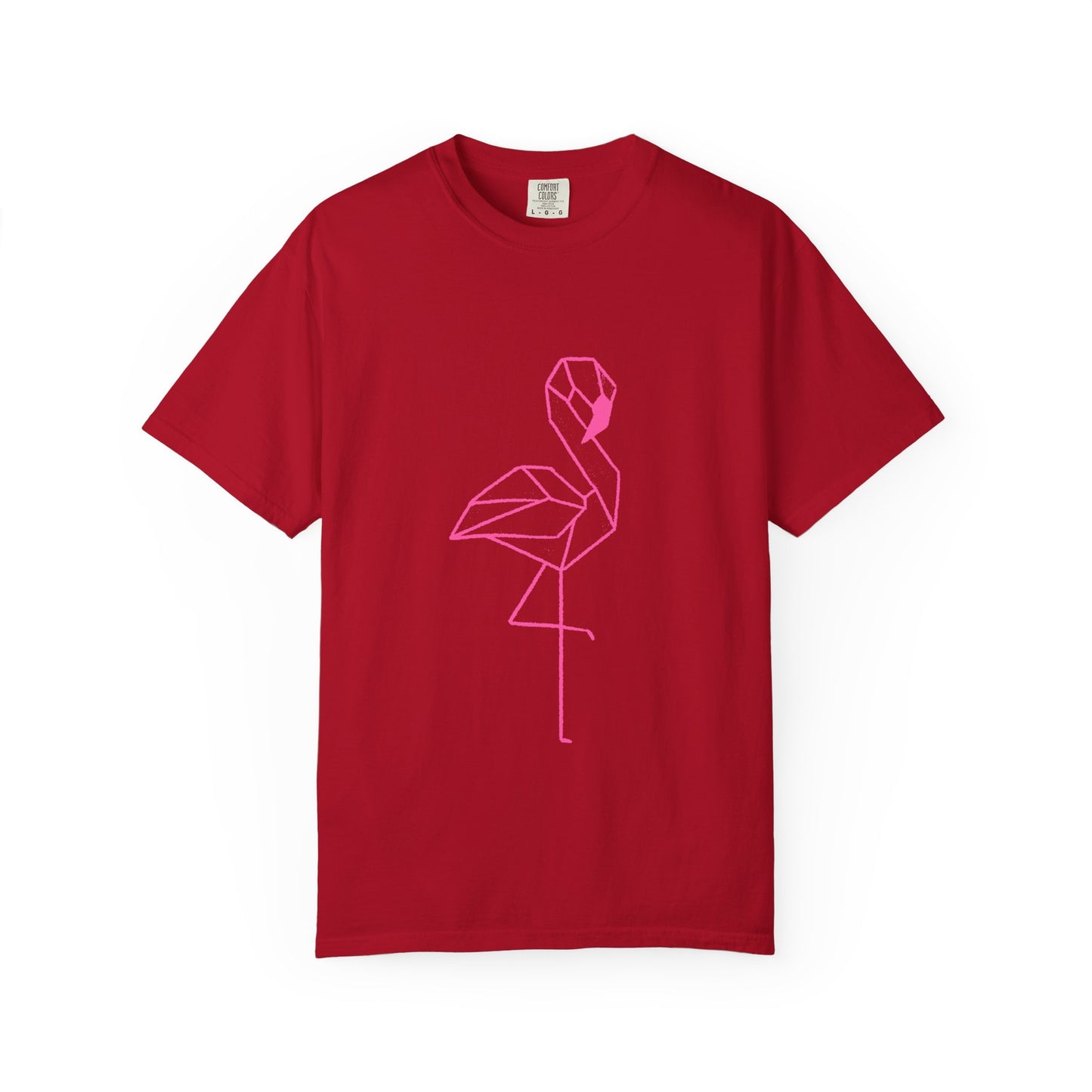 Geo Flamingo Unisex T-shirt | Summer Vibes Tee | Gift for Nature Lovers | Casual Wear for Every Occasion, Beach, Vacation, Friends Gathering