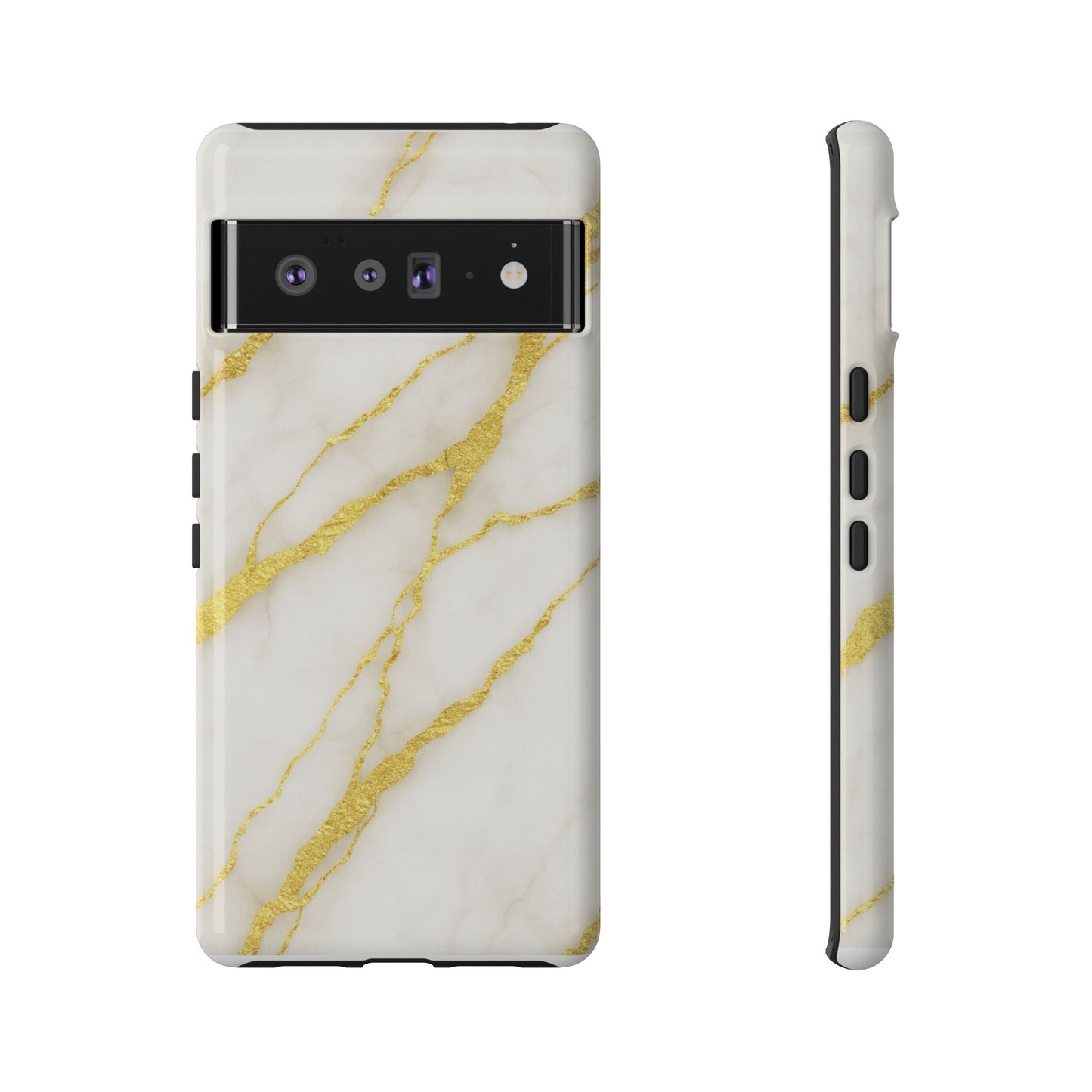 Luxury Marble Phone Case with Gold Accents