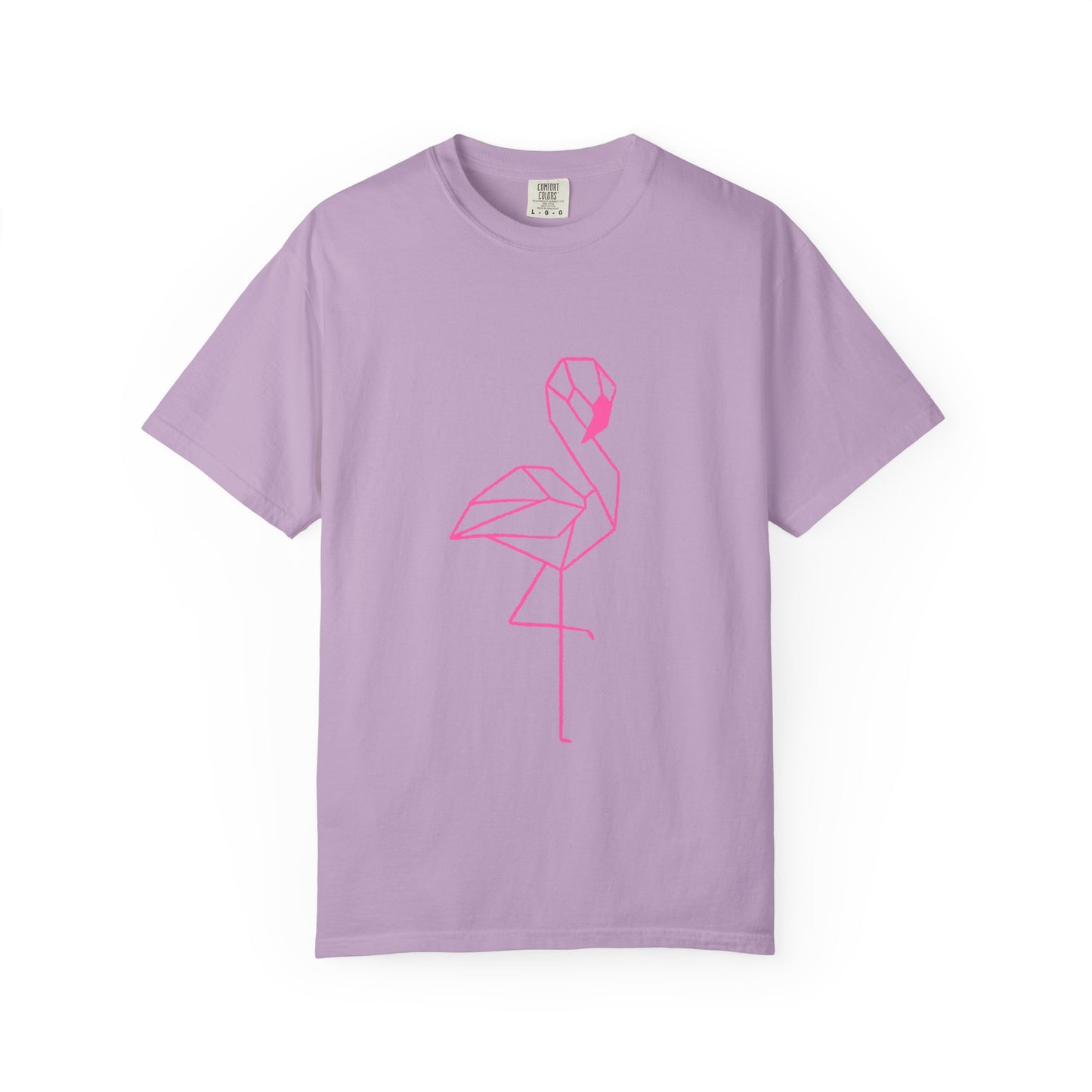 Geo Flamingo Unisex T-shirt | Summer Vibes Tee | Gift for Nature Lovers | Casual Wear for Every Occasion, Beach, Vacation, Friends Gathering