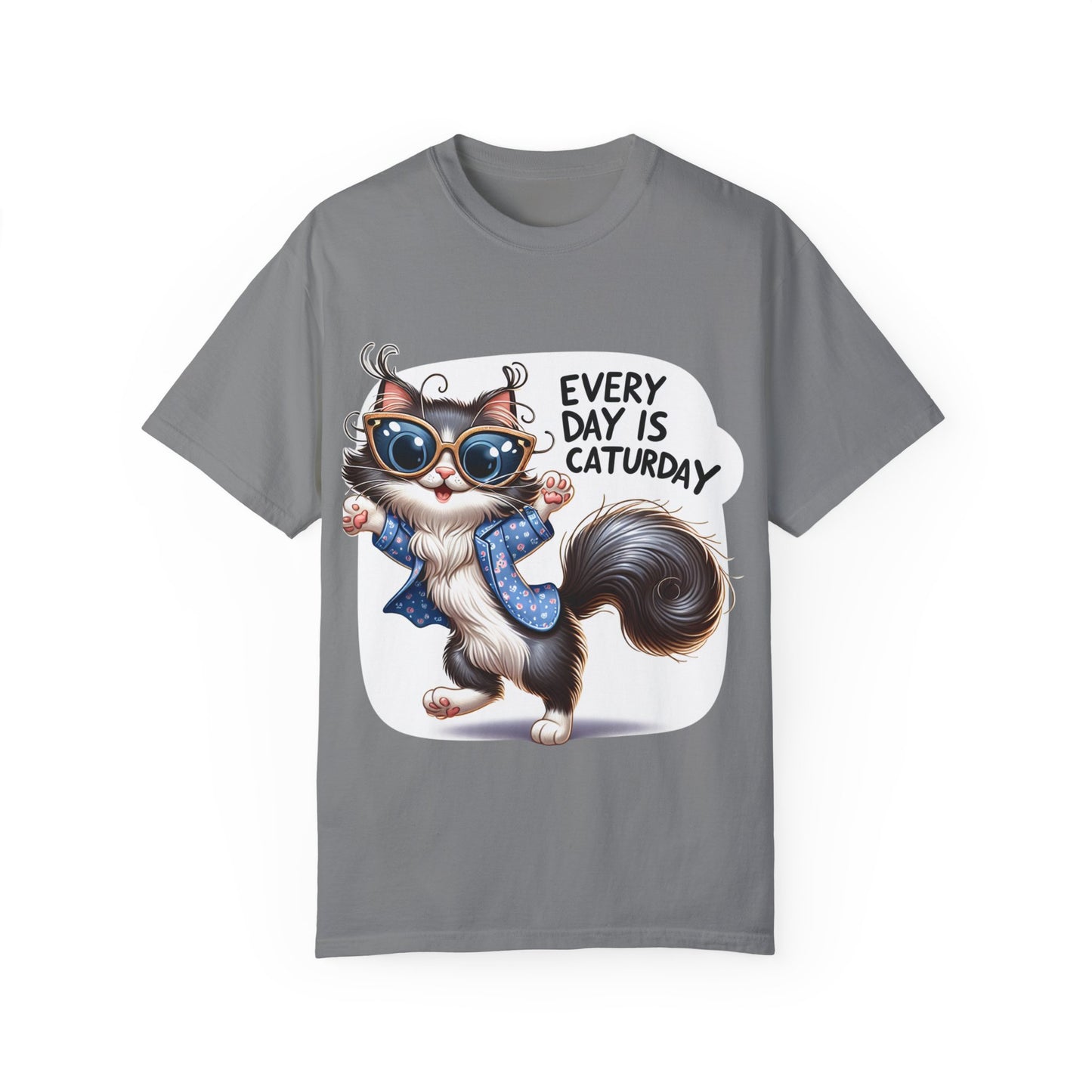 Cute Cat Graphic T-Shirt - 'Every Day is Caturday' Unisex Tee