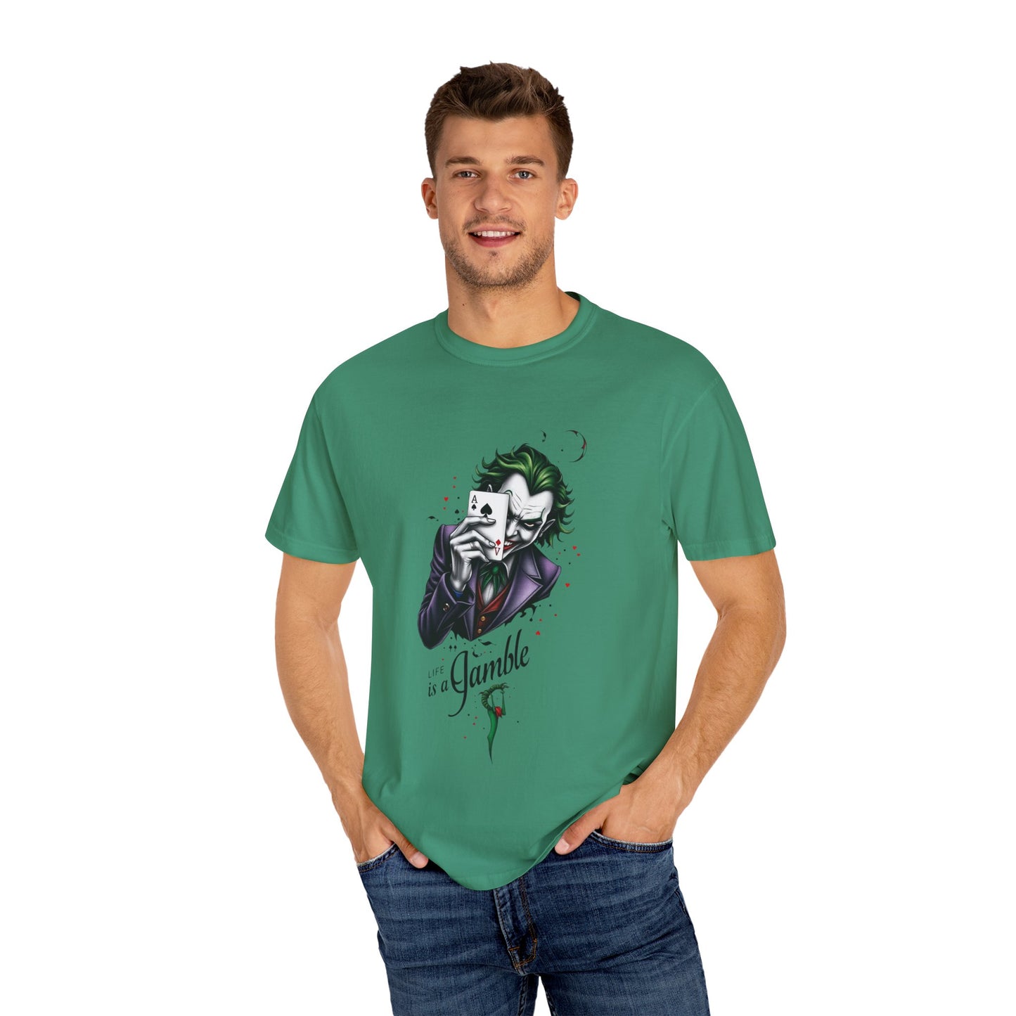 "Joker T-Shirt – Bold Graphic Tee for DC Comics & Supervillain Fans"