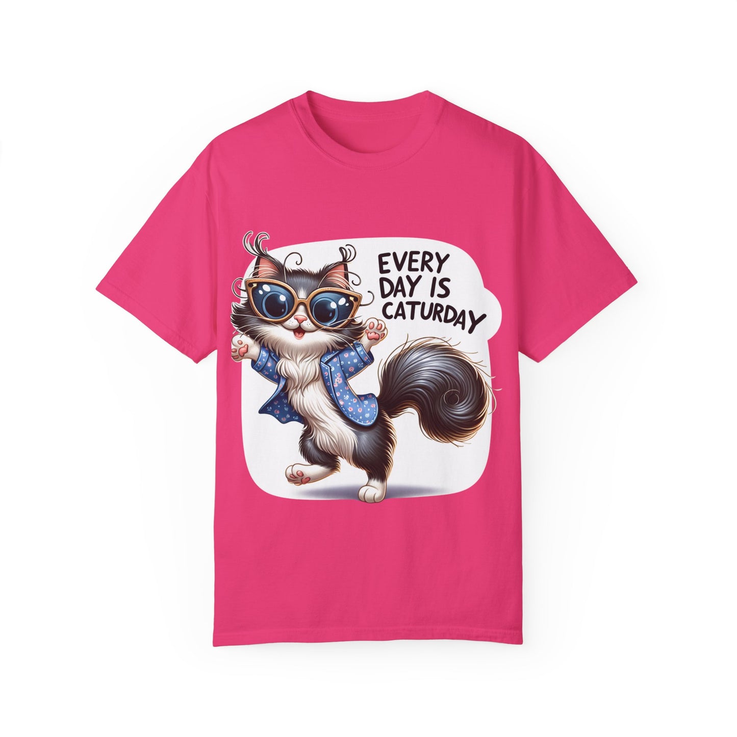 Cute Cat Graphic T-Shirt - 'Every Day is Caturday' Unisex Tee