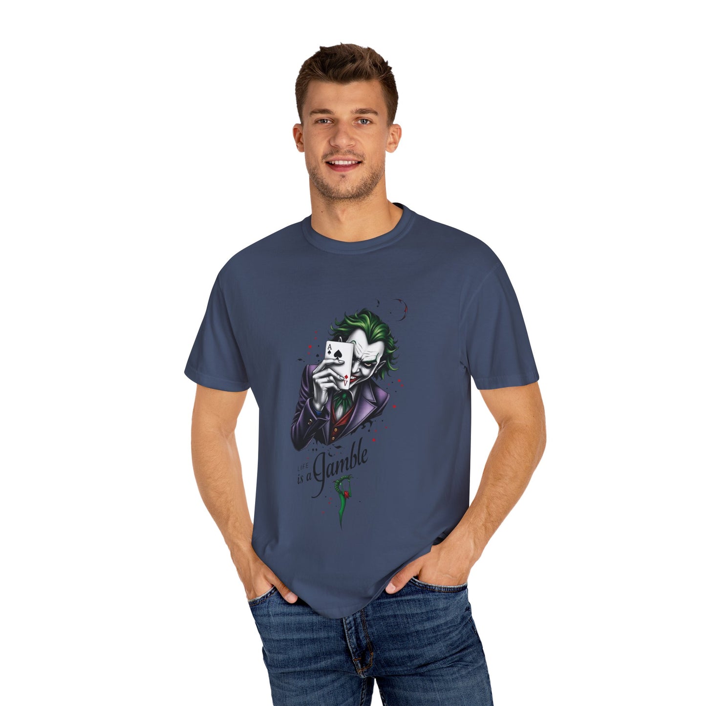 "Joker T-Shirt – Bold Graphic Tee for DC Comics & Supervillain Fans"