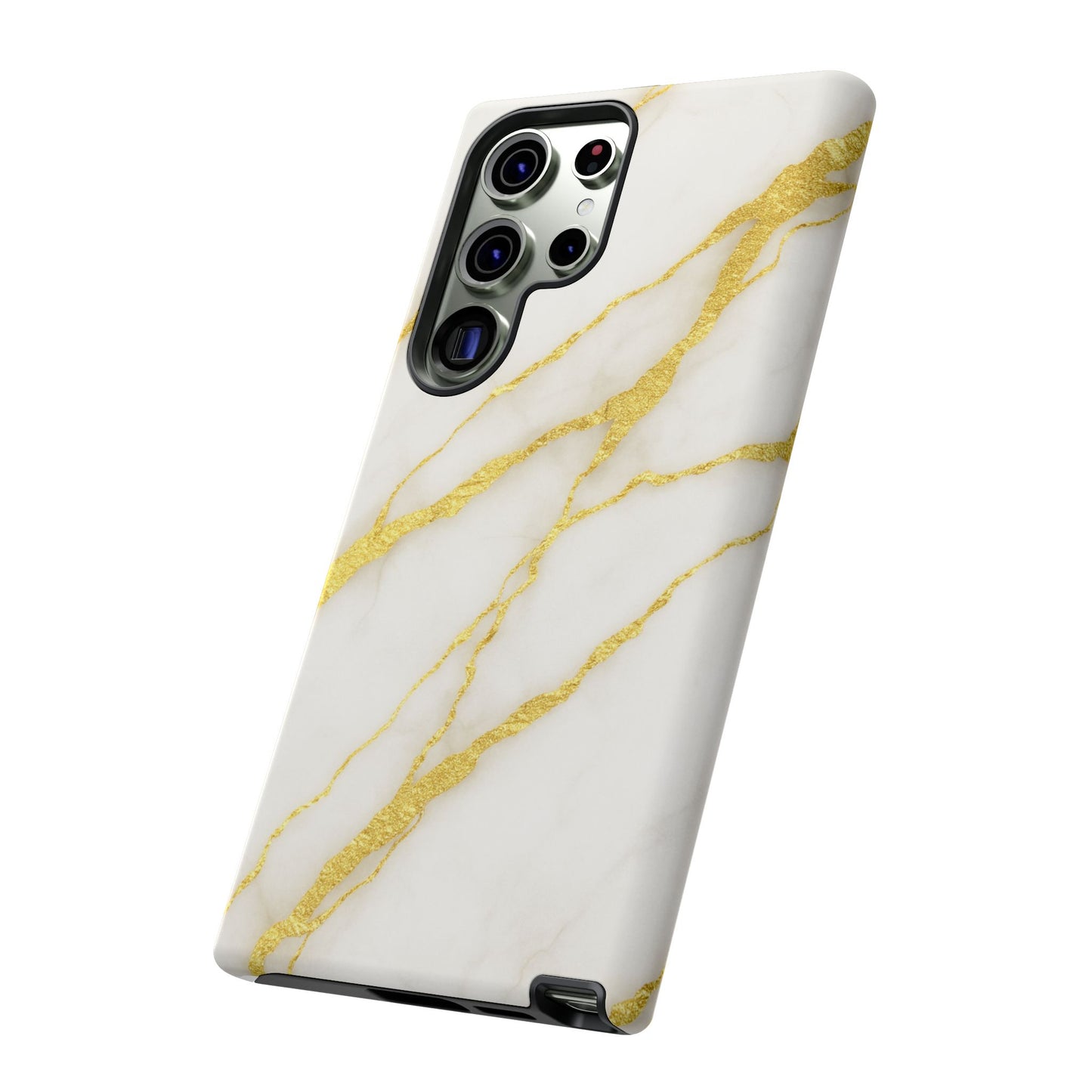 Luxury Marble Phone Case with Gold Accents