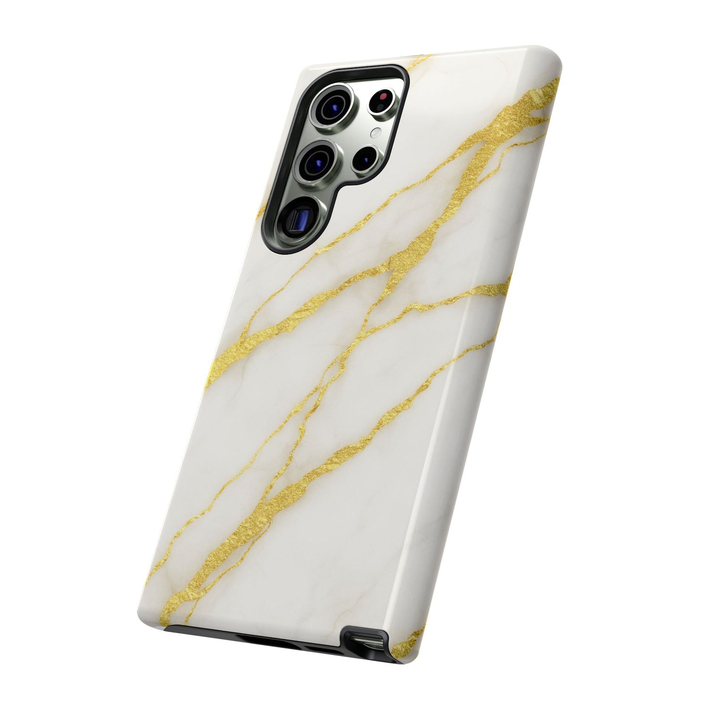 Luxury Marble Phone Case with Gold Accents