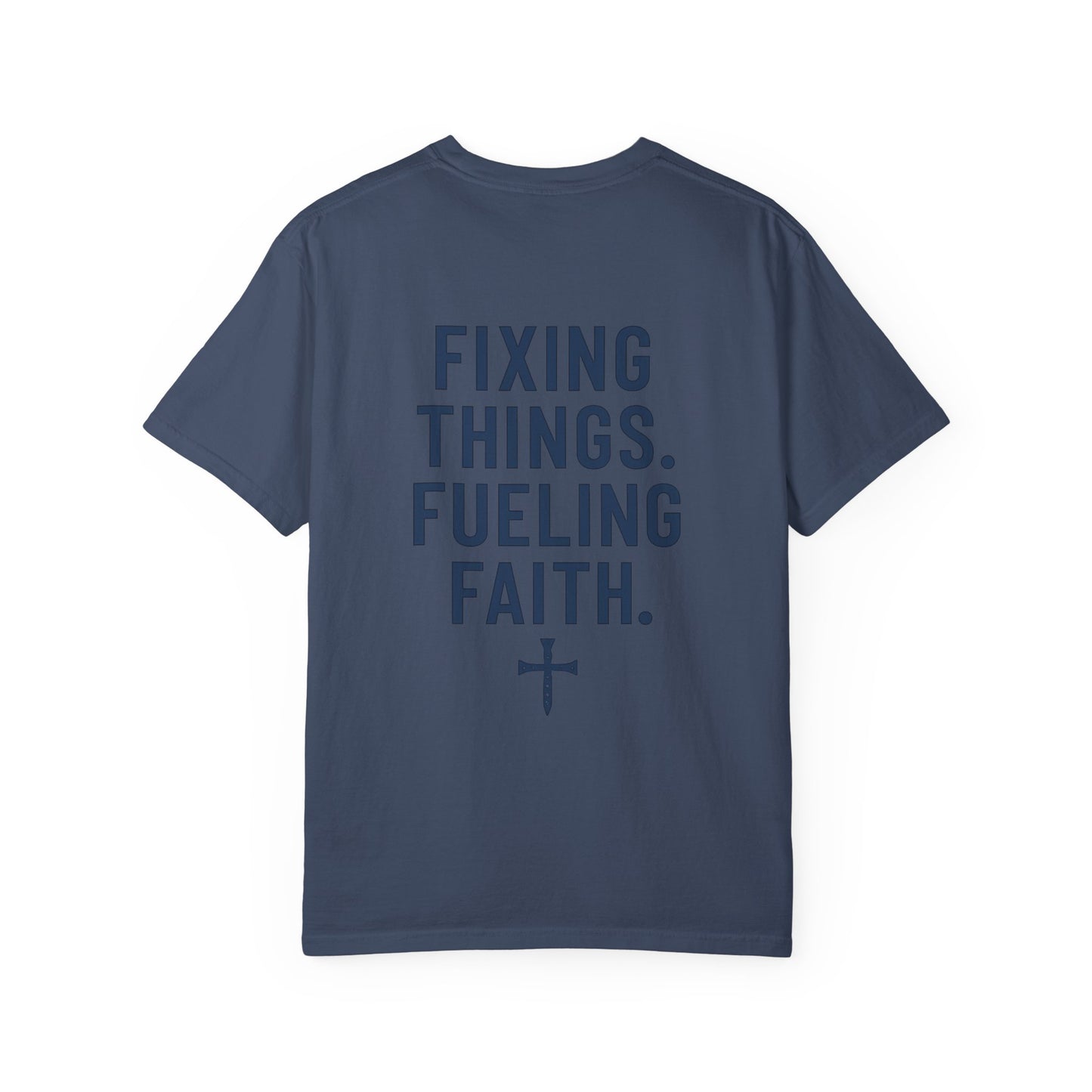 Faith-Inspired Unisex T-Shirt | Fixing Things Fueling Faith | Inspirational Gift for Believers | Casual Wear, Church Events, Everyday Style