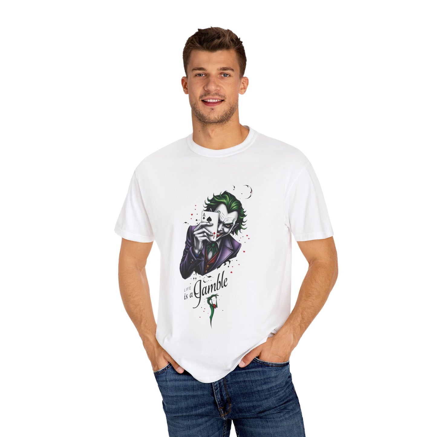 "Joker T-Shirt – Bold Graphic Tee for DC Comics & Supervillain Fans"