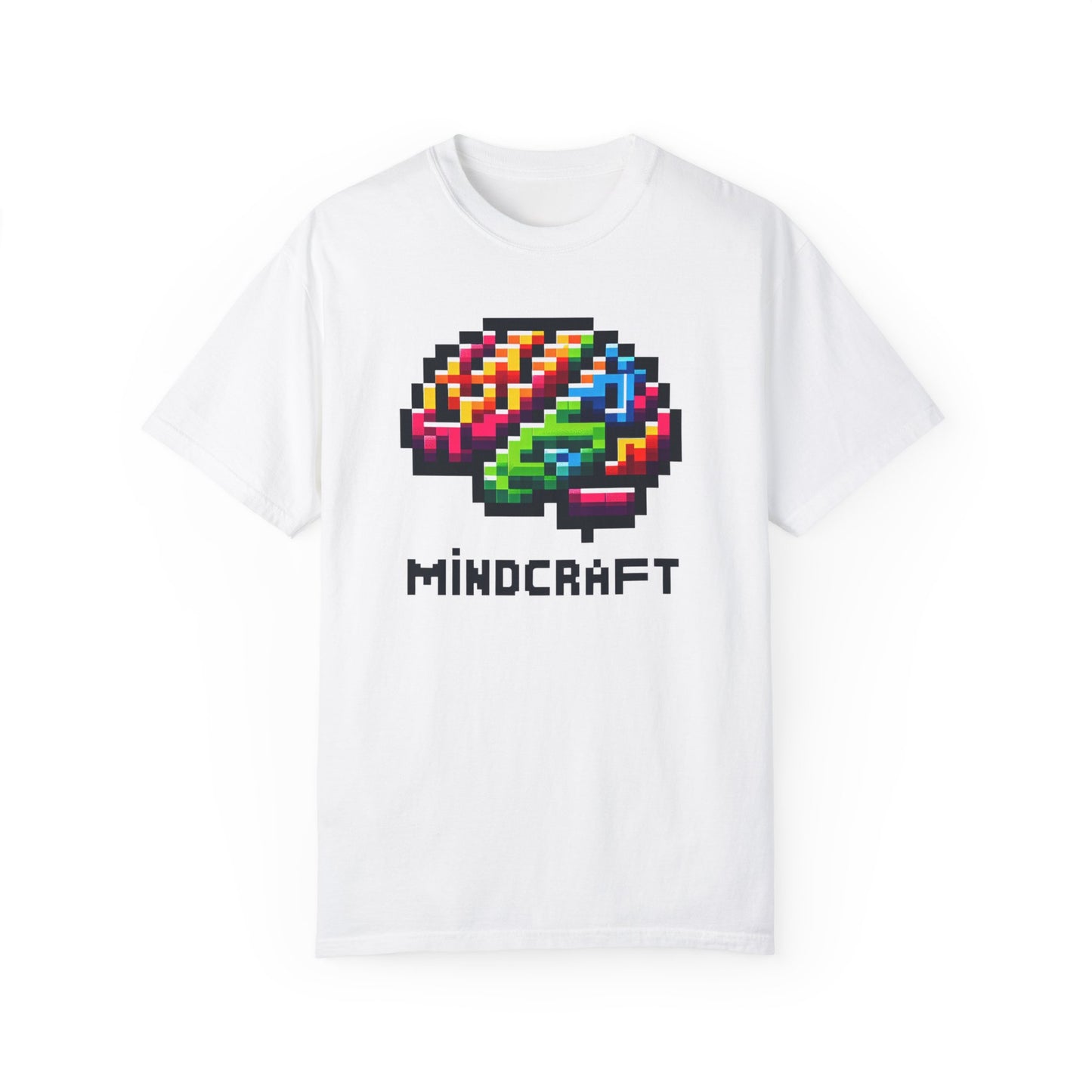 Mindcraft Unisex Gamer T-Shirt – Colorful Brain Design for Creative Minds