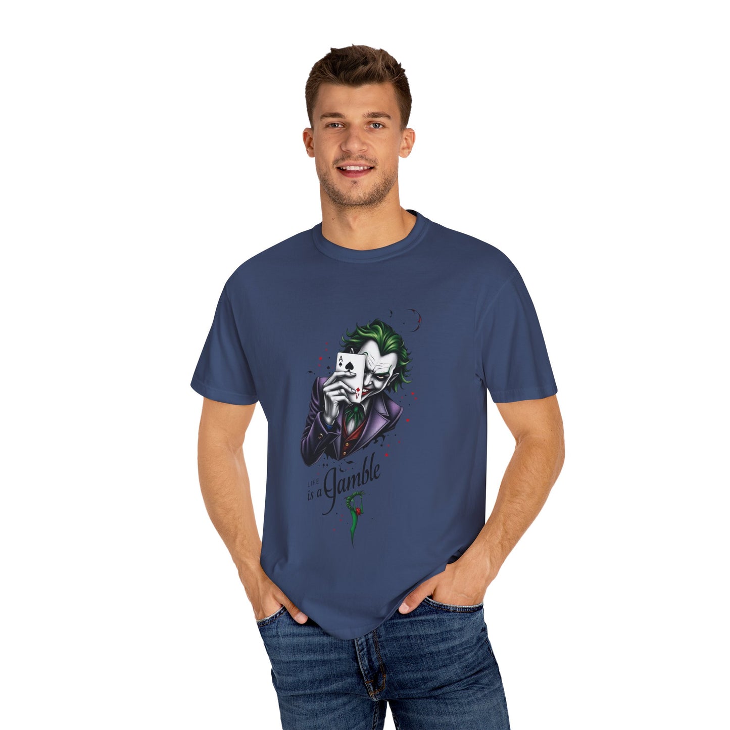 "Joker T-Shirt – Bold Graphic Tee for DC Comics & Supervillain Fans"