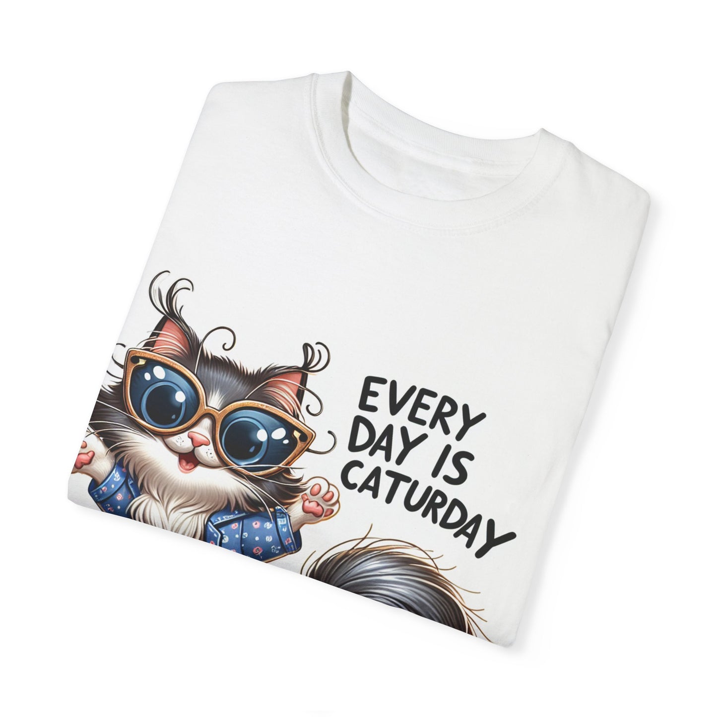 Cute Cat Graphic T-Shirt - 'Every Day is Caturday' Unisex Tee