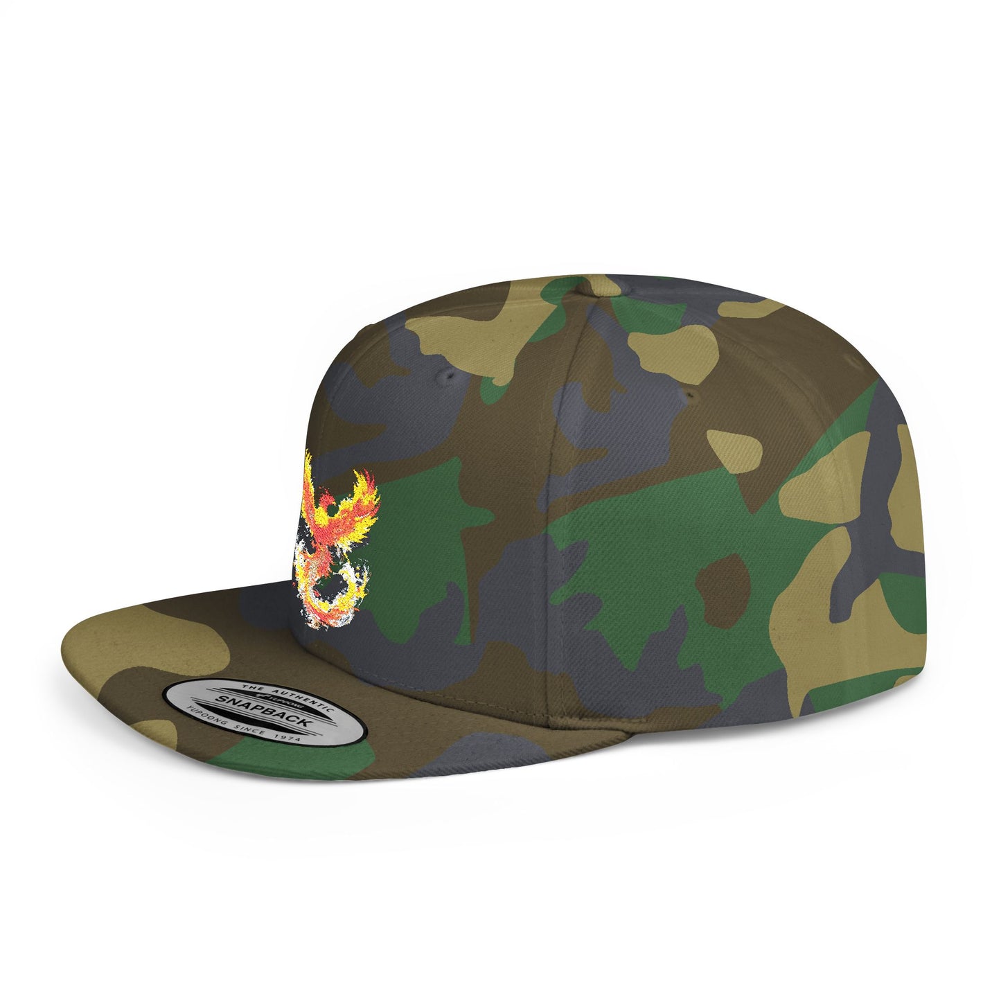Phoenix Fire Flat Bill Snapback Hat - Stylish & Bold Cap for Trendsetters