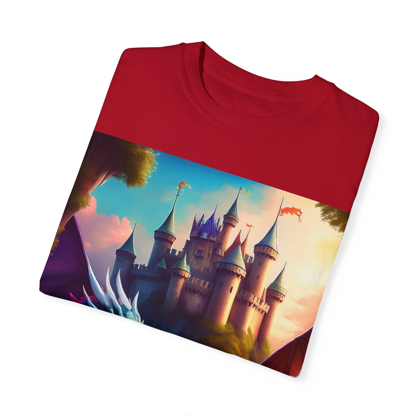 Fantasy Dragons Unisex Garment-Dyed T-Shirt - Perfect for Gamers & Fantasy Lovers