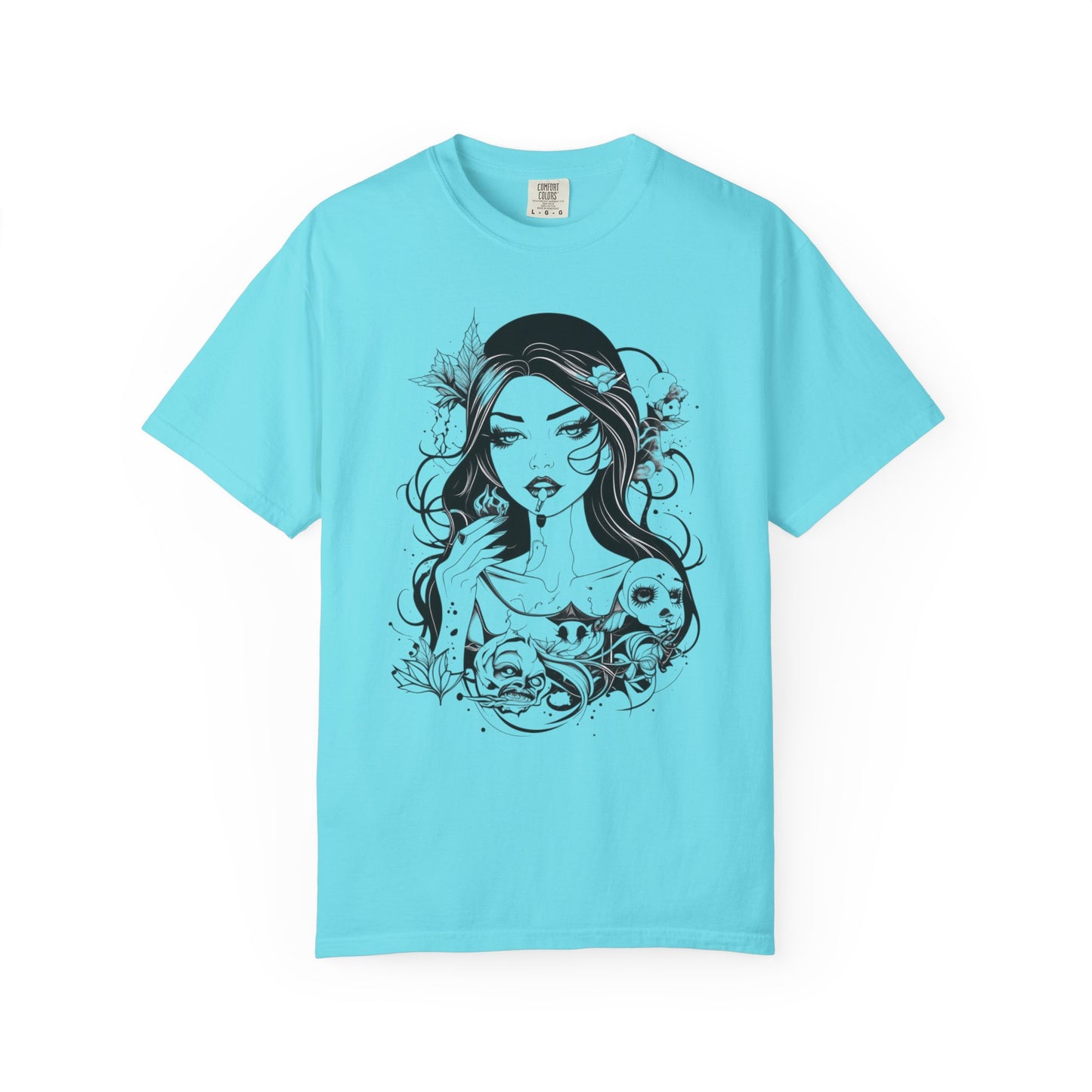 Edgy Graphic T-Shirt, Vintage Style, Boho Chic Art, Unique Gift for Her, Festival Fashion, Summer Vibes, Casual Wear