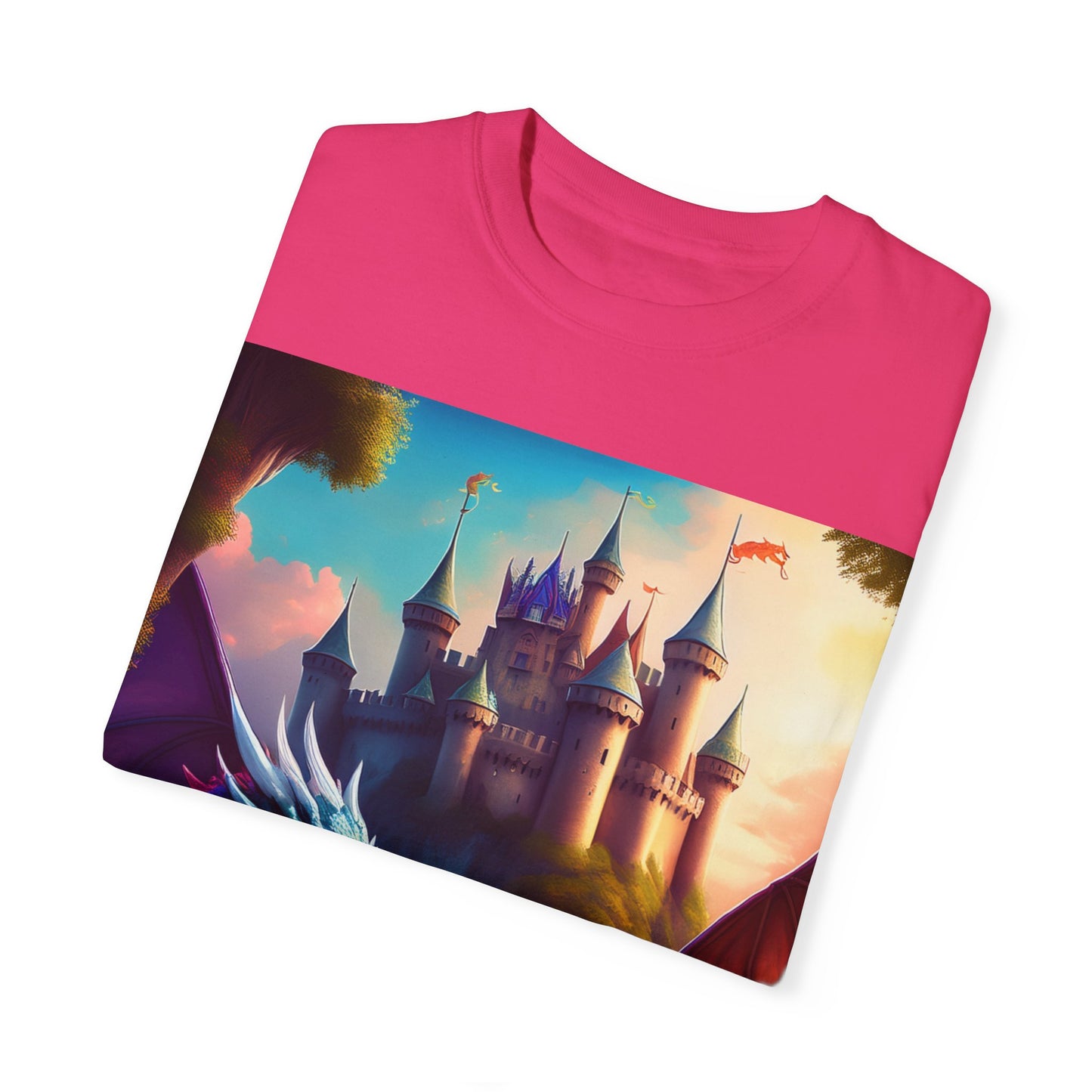 Fantasy Dragons Unisex Garment-Dyed T-Shirt - Perfect for Gamers & Fantasy Lovers