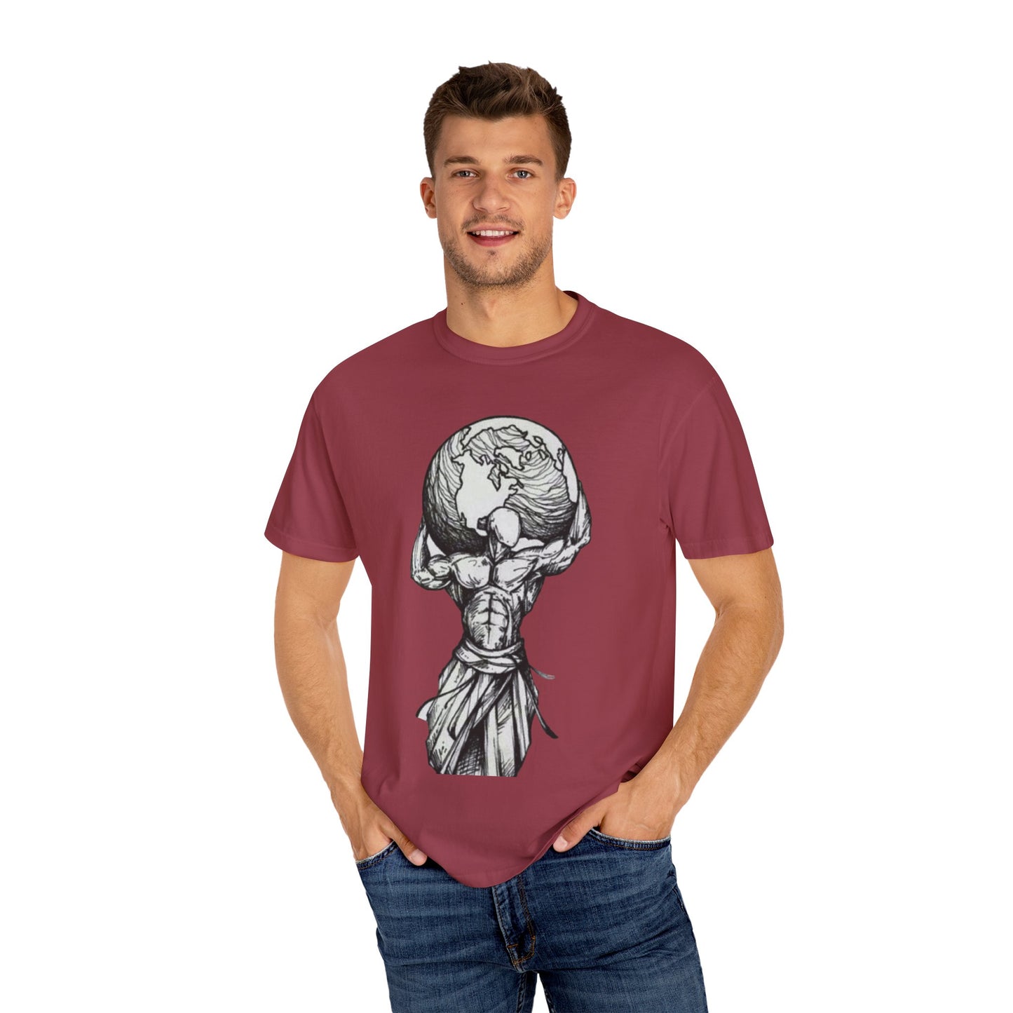 Atlas Earth Graphic Unisex T-Shirt - Comfortable Casual Wear for Nature Lovers