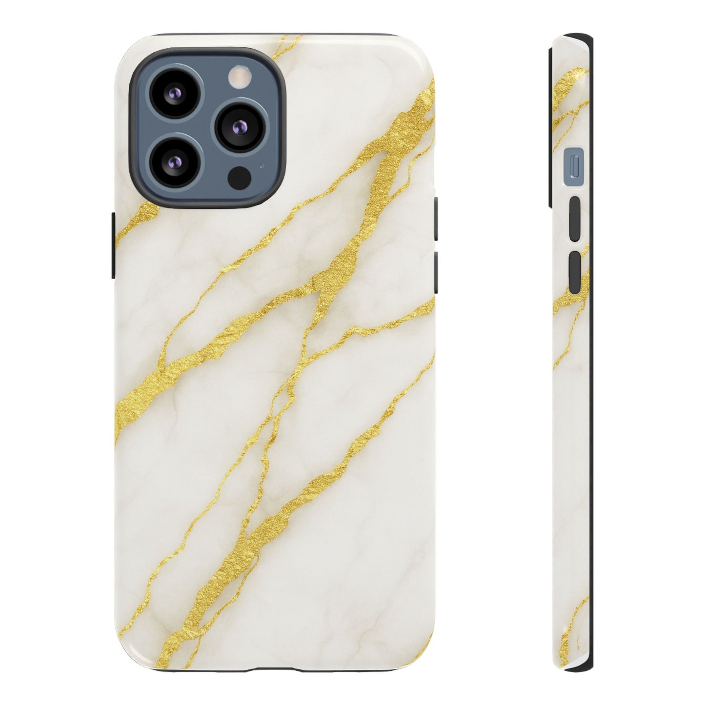 Luxury Marble Phone Case with Gold Accents