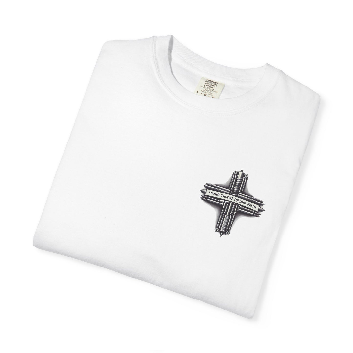 Faith-Inspired Unisex T-Shirt | Fixing Things Fueling Faith | Inspirational Gift for Believers | Casual Wear, Church Events, Everyday Style