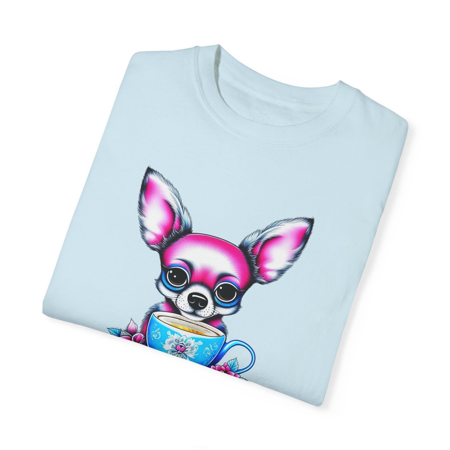 Cute Chihuahua Tea Party Unisex Garment-Dyed T-Shirt