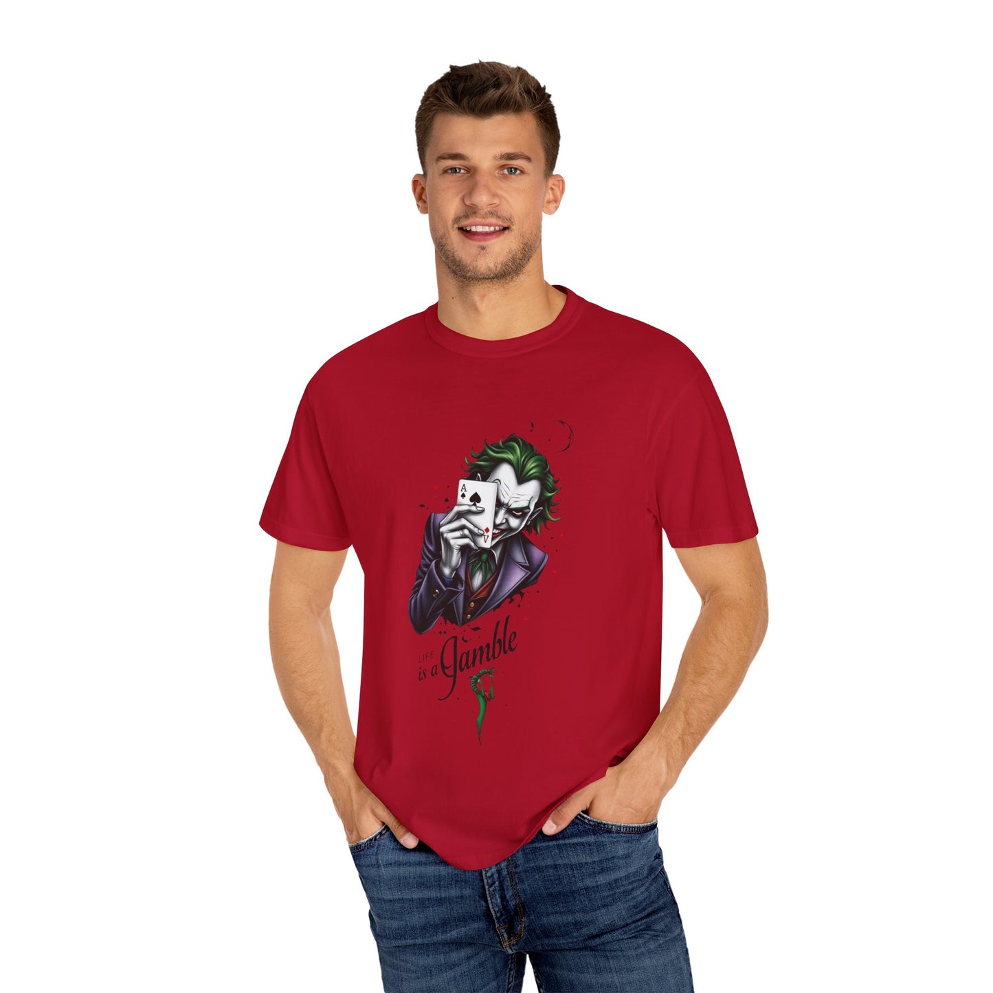 "Joker T-Shirt – Bold Graphic Tee for DC Comics & Supervillain Fans"