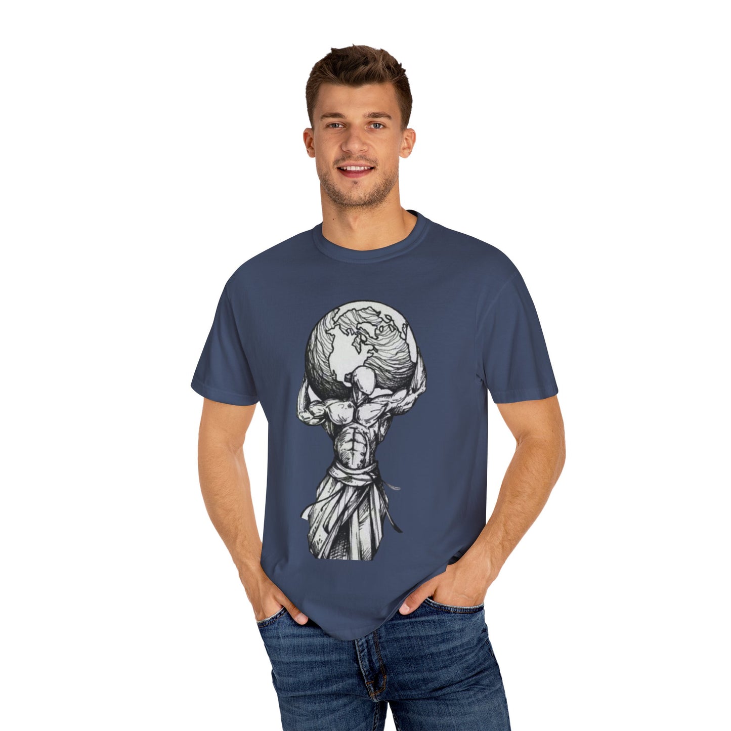 Atlas Earth Graphic Unisex T-Shirt - Comfortable Casual Wear for Nature Lovers
